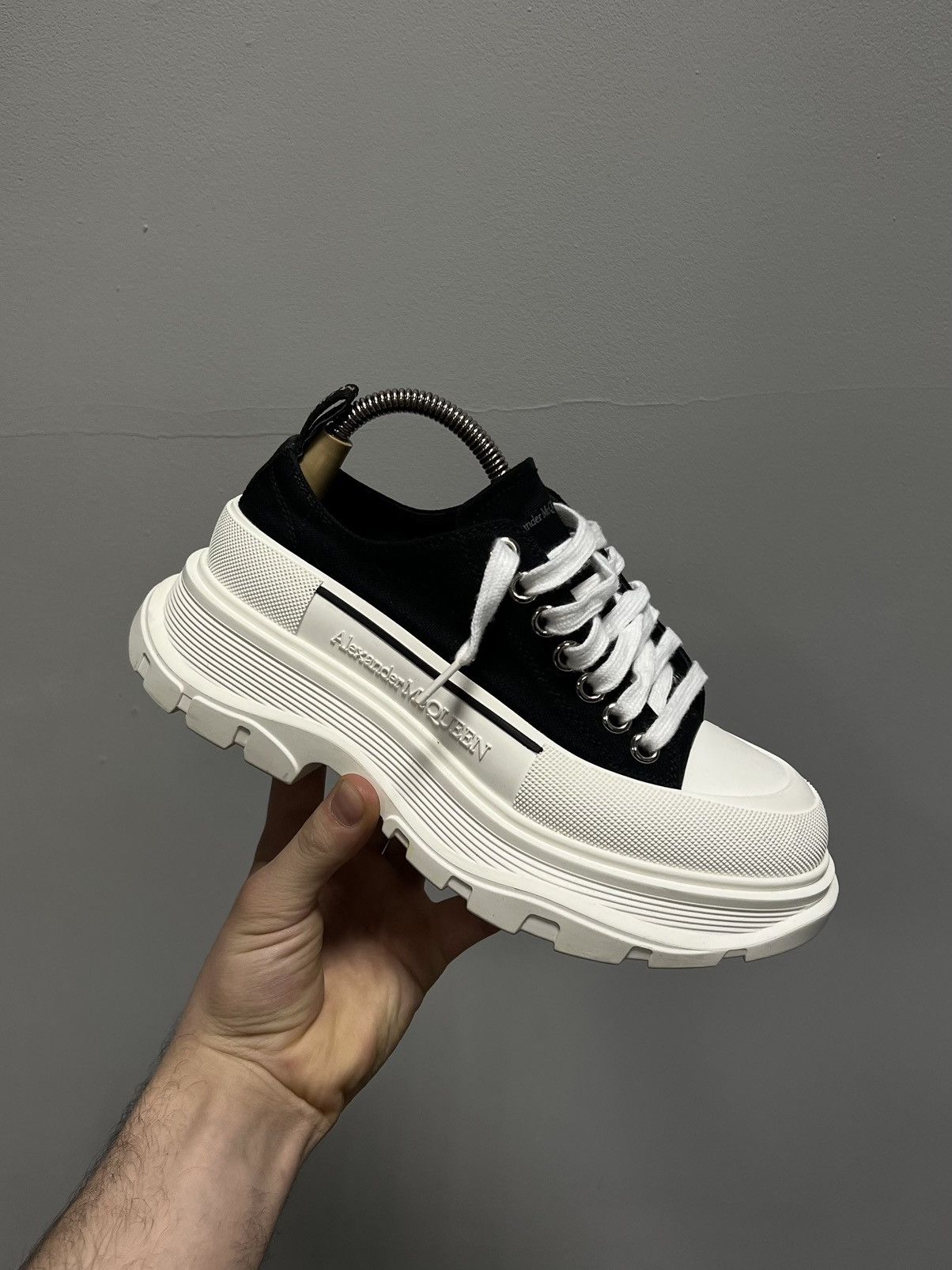 Alexander McQueen × Designer ALEXANDER MCQUEEN Tread Slick Lace Up Sneakers Size 38 Size US 8 / IT 38 - 1 Thumbnail