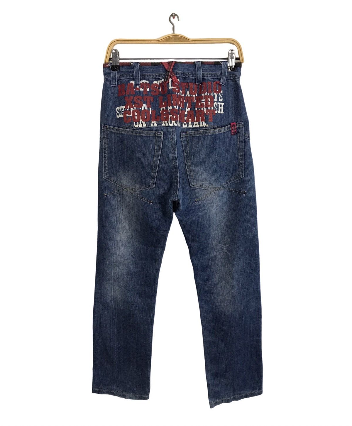 Japanese Brand Bat-su Studio Indigo Denim Back Chekered Printed Size US 28 / EU 44 - 2 Thumbnail