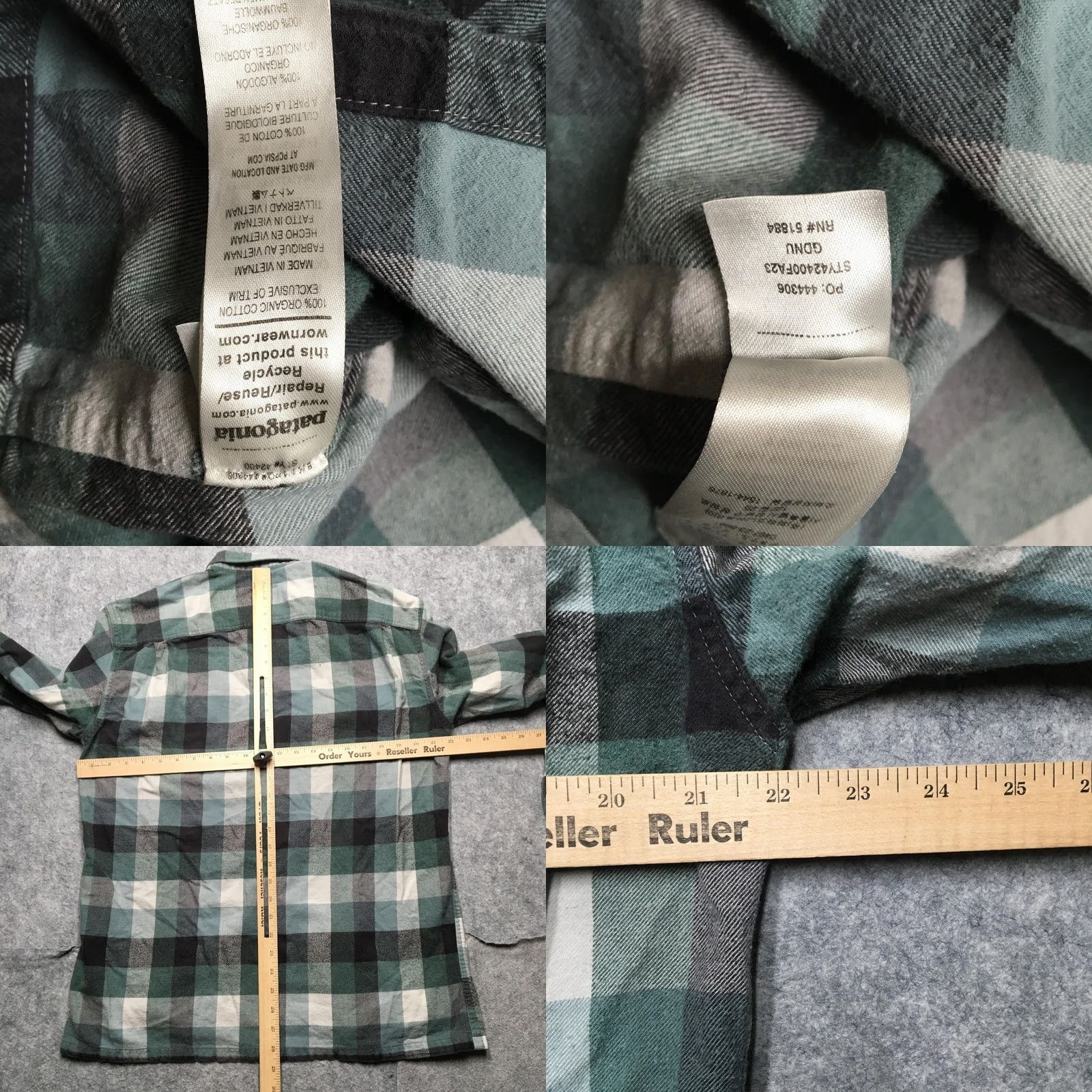 Patagonia Patagonia Shirt Mens Large L Green Plaid Organic Cotton Flannel Button-Up Pocketed Casual Size US L / EU 52-54 / 3 - 8 Thumbnail