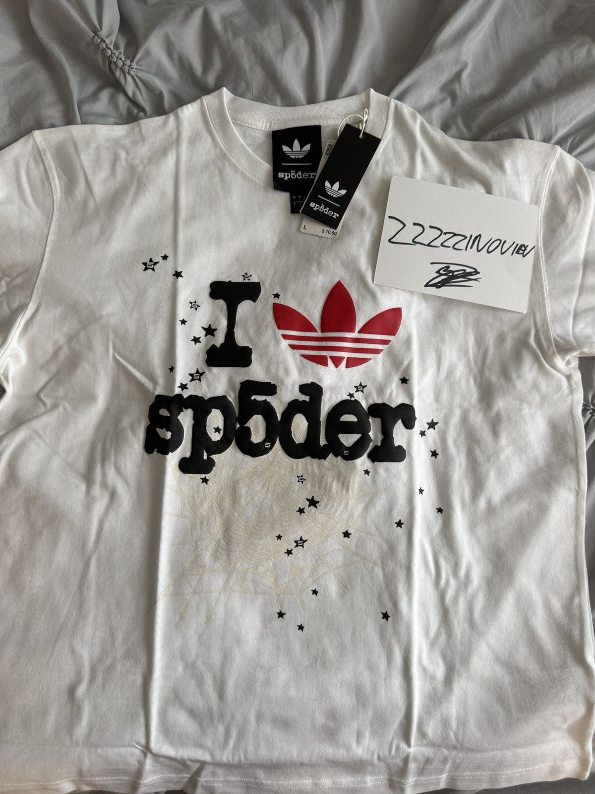 Sp5der Adidas x Sp5der “I Love Sp5der” Tee — Size L — DS Size US L / EU 52-54 / 3 - 1 Thumbnail