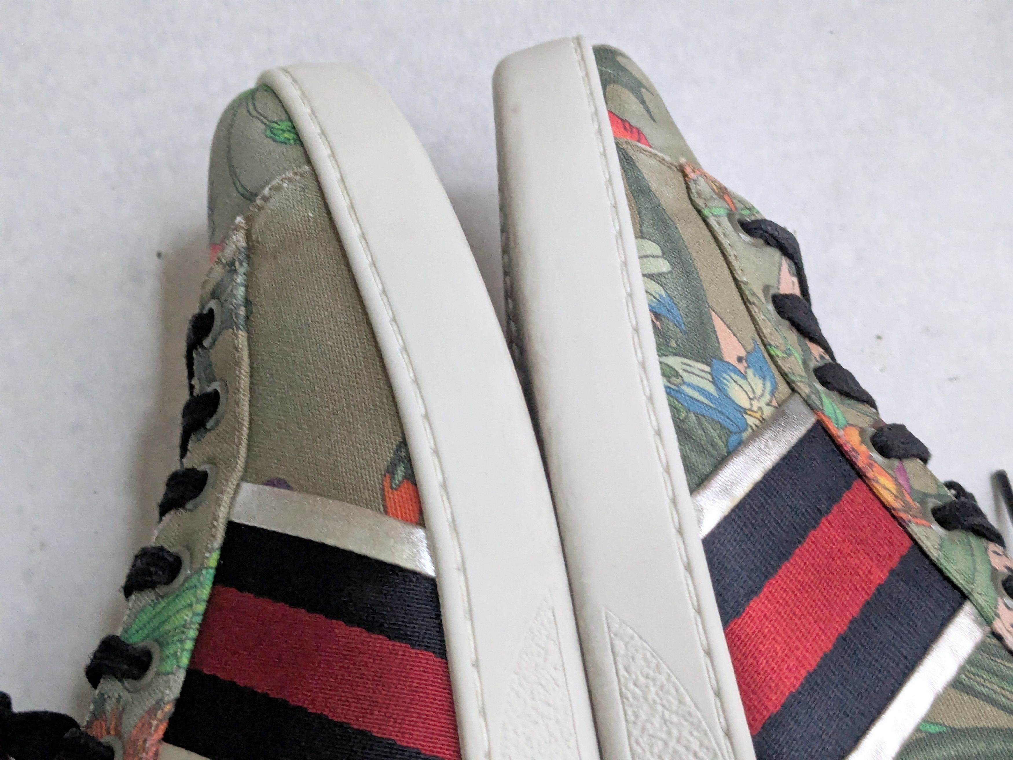 Gucci Gucci Ace Sneakers Green Floral Snake 8.5 Low Tops Size US 8.5 / EU 41-42 - 12 Thumbnail
