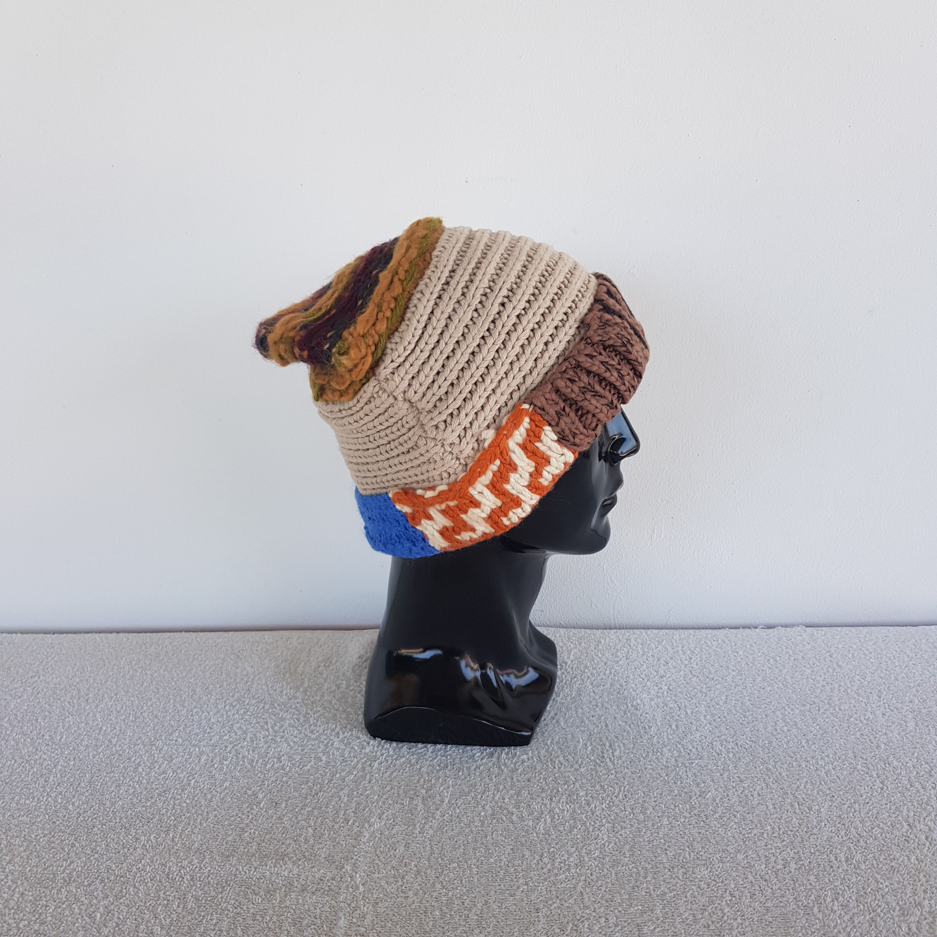 Japanese Brand Vintage Japanese Beanie Cable Knit Crochet Snow Caps Ski Hat Size ONE SIZE - 3 Thumbnail