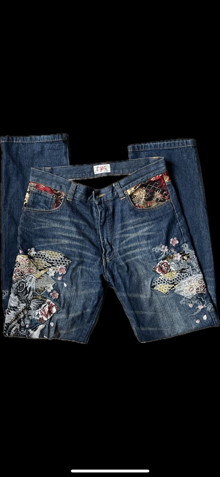 Japanese Brand × Vintage Authentic Japanese Embroidered Denim Size US 32 / EU 48 - 1 Thumbnail