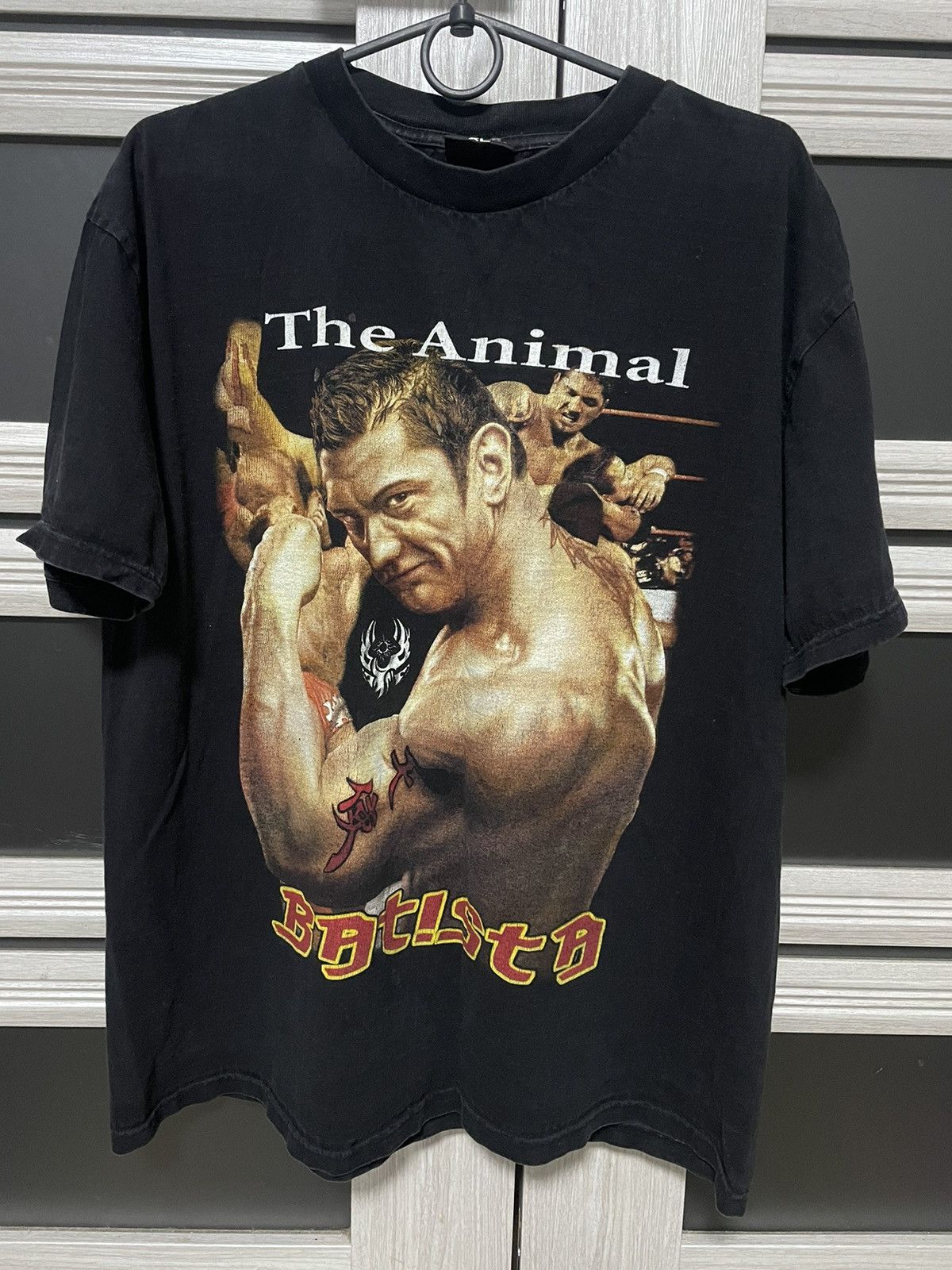 Vintage 90s WWE Batista The Animal T Shirt WWF Tee Y2K