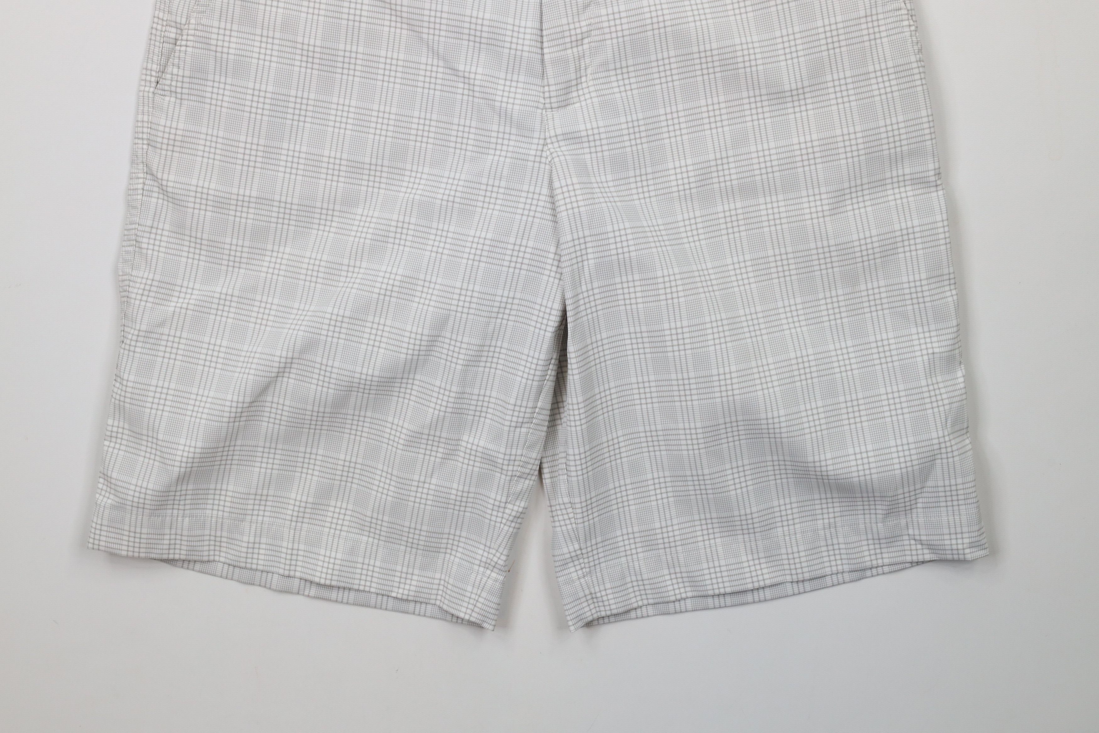 Nike × Vintage Nike Golf Dri-Fit Stretch Golfing Chino Shorts Gray Plaid Size US 30 / EU 46 - 4 Thumbnail