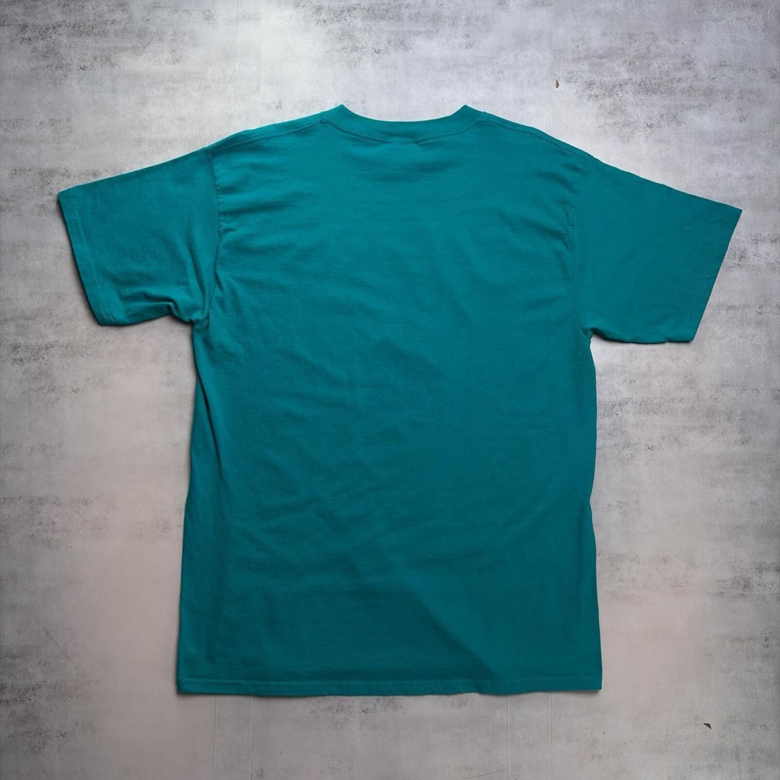 Tultex Vintage Teal Wolf Nature Graphic T-Shirt Size US XL / EU 56 / 4 - 8 Thumbnail
