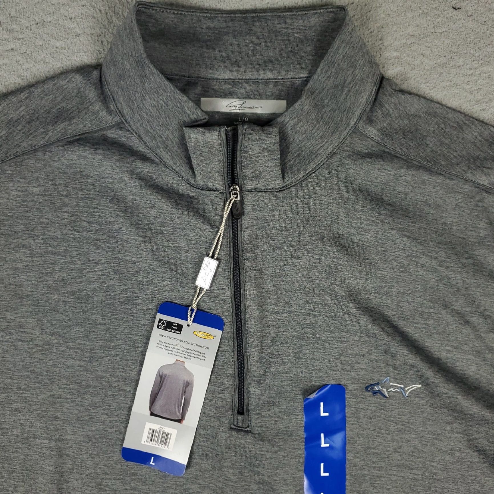 Vintage Greg Norman Shirt Mens Large Gray 1/4 Zip Golf Pullover Long Sleeve Cotton Blend Sports Modern Mens Size US L / EU 52-54 / 3 - 2 Thumbnail