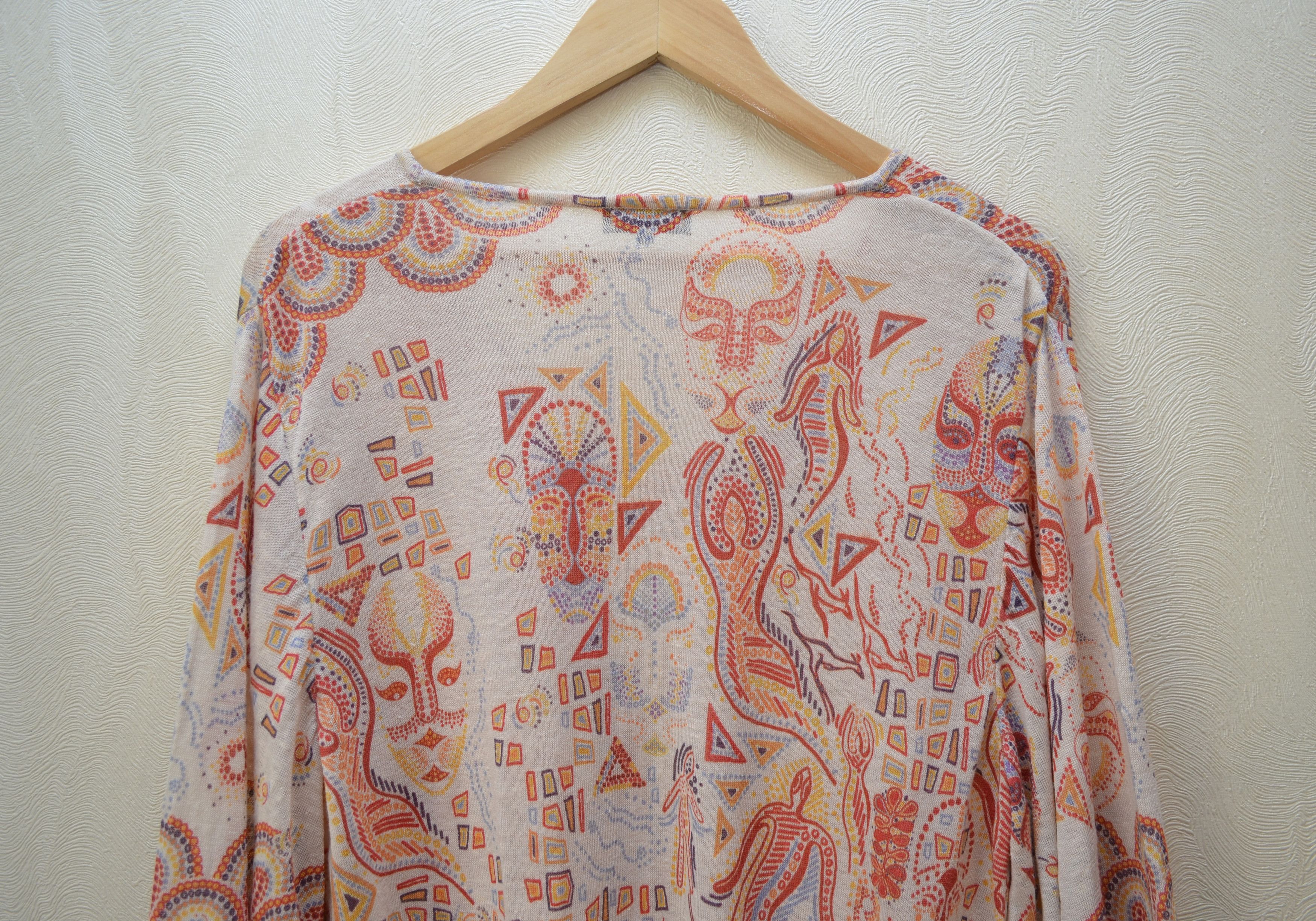 Designer Ivko Canvas Jumper Tunic Linen Shirt Curry Saffron Orange Size M / US 6-8 / IT 42-44 - 13 Thumbnail