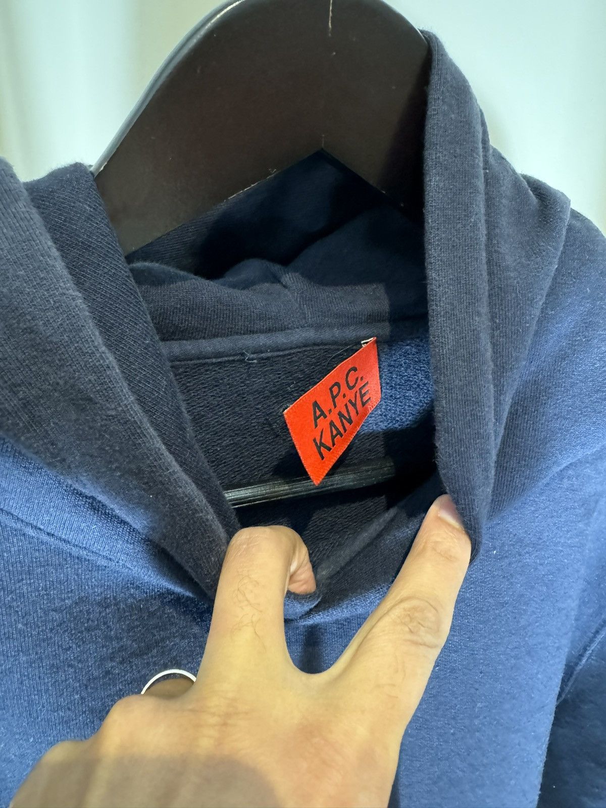 A.P.C. × Kanye West APC Kanye West Navy Hooded Sweatshirt Size US S / EU 44-46 / 1 - 4 Thumbnail