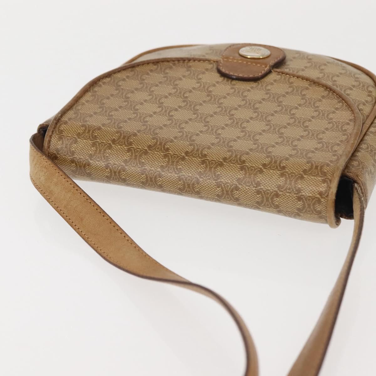 Celine CELINE Macadam Canvas Shoulder Bag Pvc Beige Gold Size ONE SIZE - 6 Thumbnail