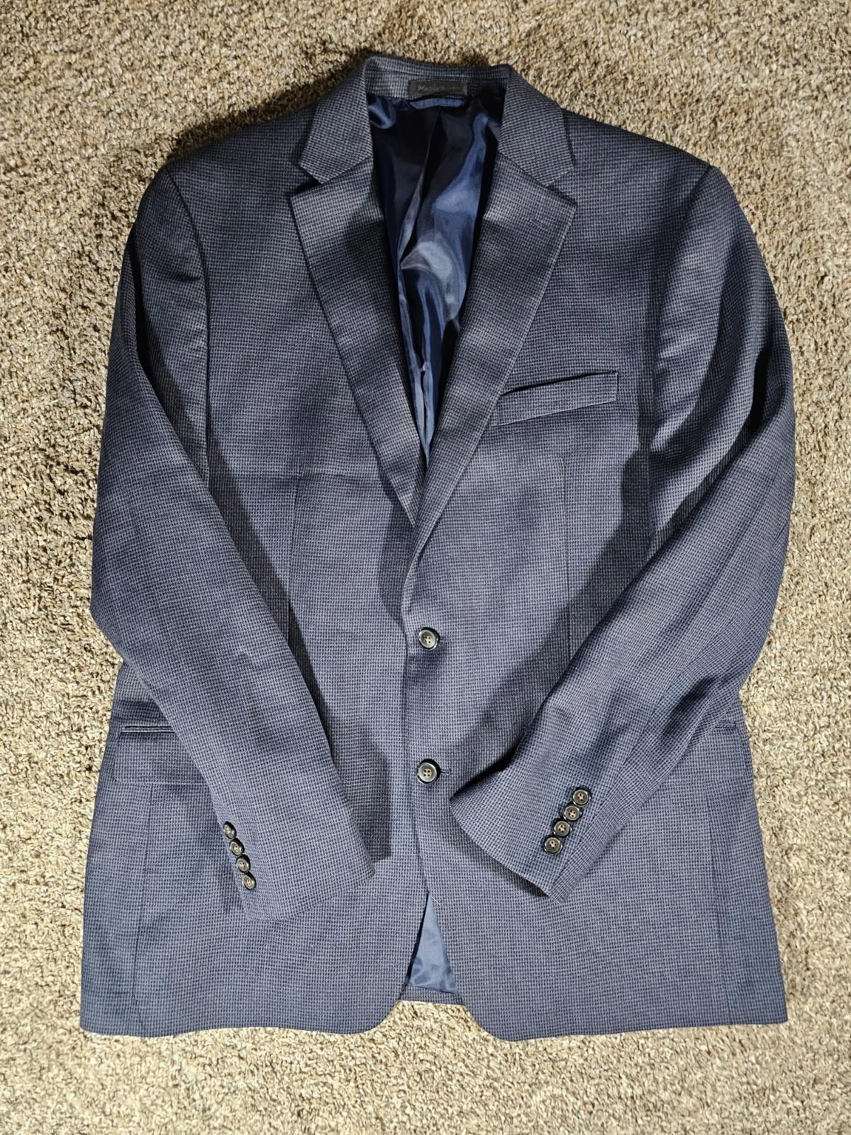Chaps Chaps 44L Blue Houndstooth 2 Button Blazer Size 44L - 1 Thumbnail