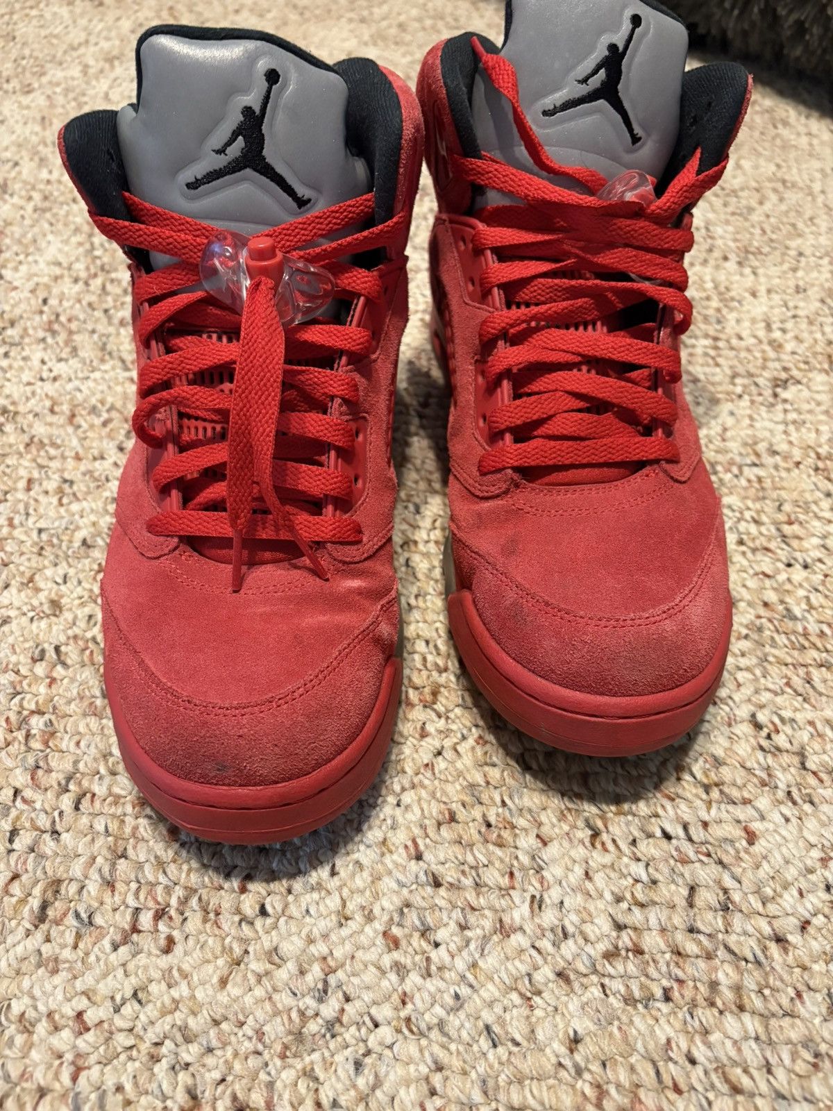 Other Air Jordan 5 Red Suede Sneakers Size US 10.5 / EU 43-44 - 1 Thumbnail