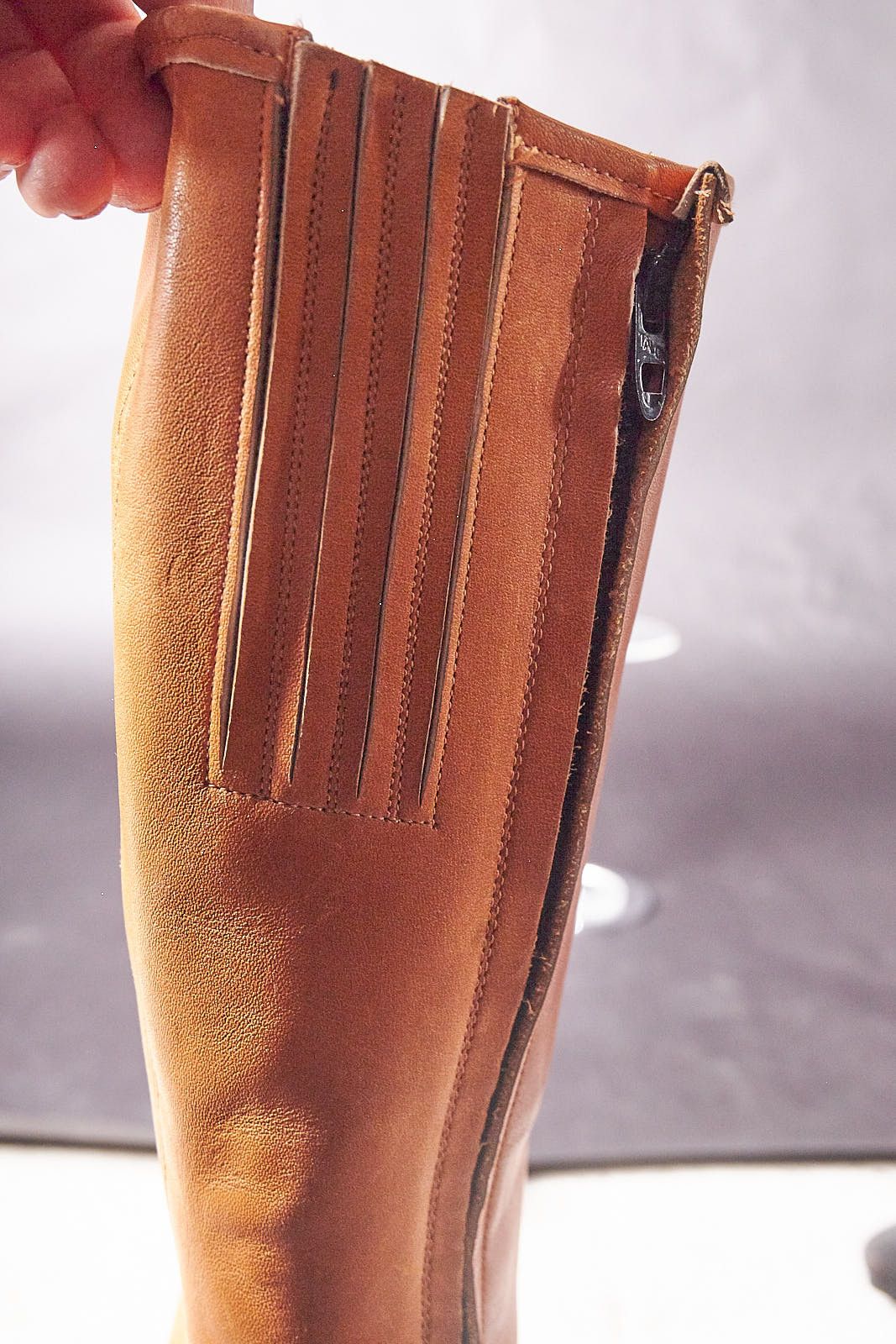 Vintage 1980s El Greco Buckskin Leather Tall Heeled Boots Size US 5 / IT 35 - 7 Thumbnail