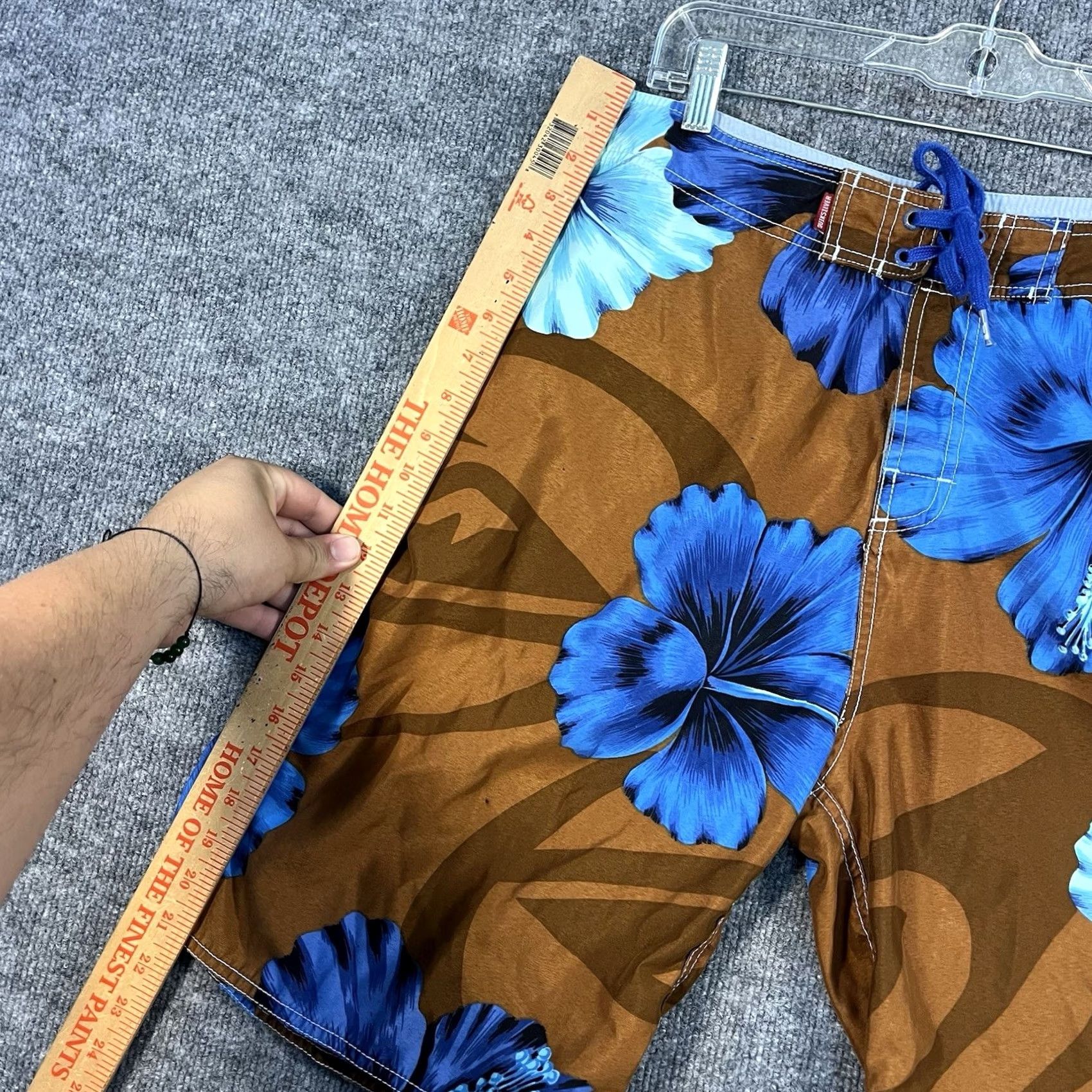Quiksilver VINTAGE Quiksilver Floral Boardshort Shorts Surf Brown 90s Y2K Mens 32 Size US 32 / EU 48 - 2 Thumbnail