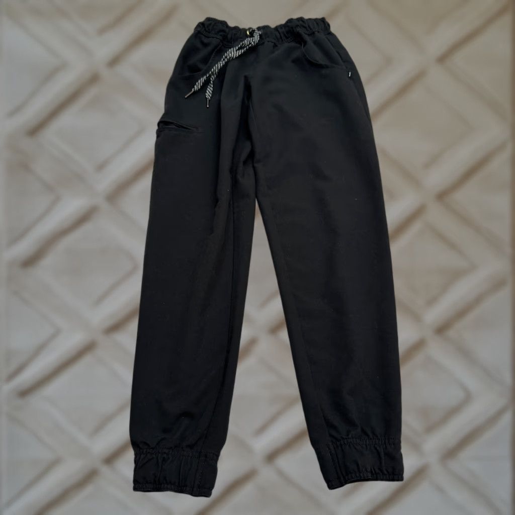 Vintage Jaanuu 5 Pocket Skinny Jogger Scrub Pants Womens XXS Black Medical Work Uniform Size 24" / US 00 / IT 34 - 1 Thumbnail