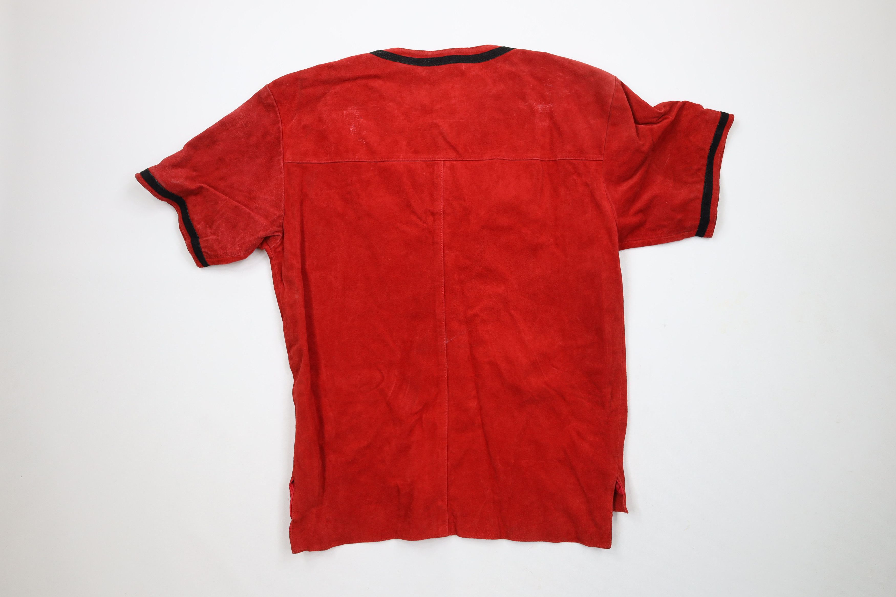 Deadstock Vintage 90s Streetwear Suede Leather Shorts Suit