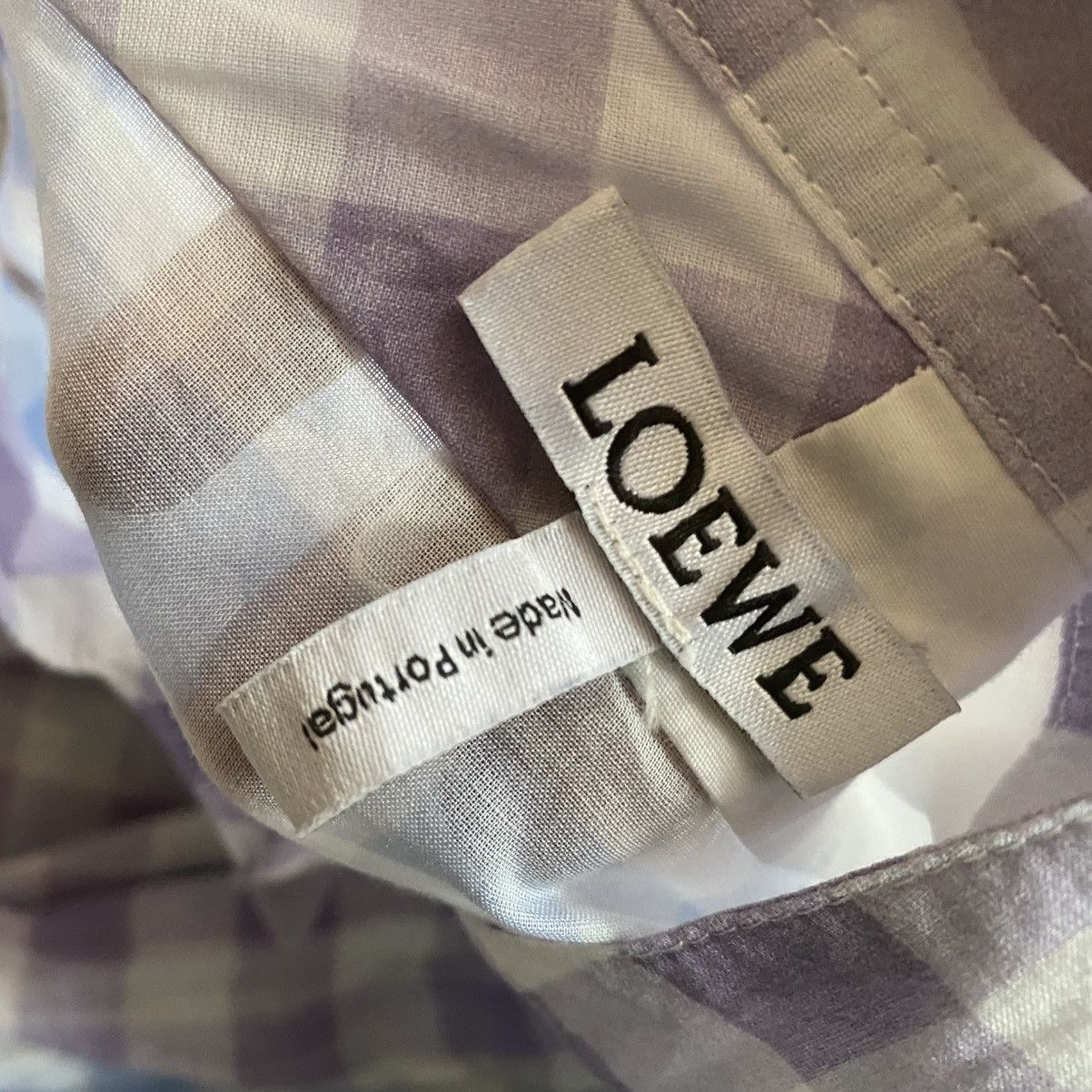 Loewe Loewe patchwork gingham button-down dress shirt Size S / US 4 / IT 40 - 8 Thumbnail