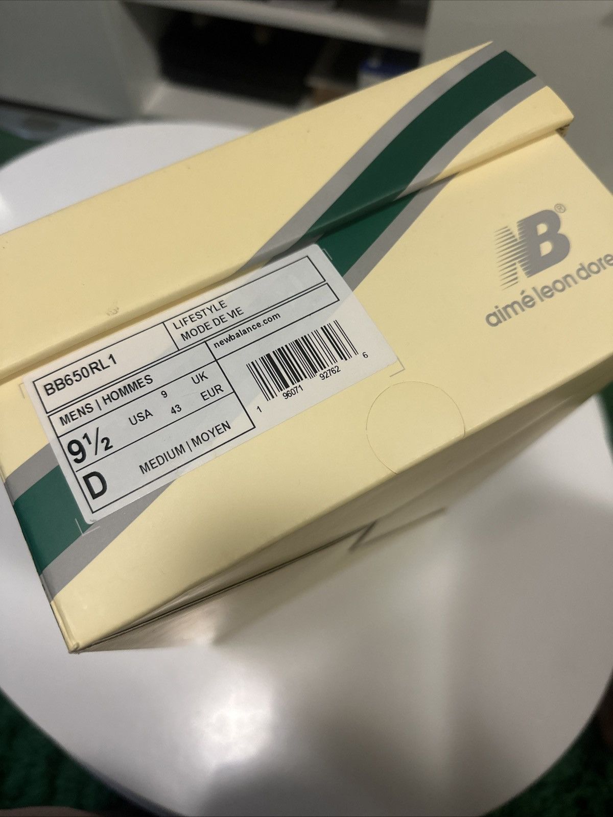 New Balance Men New Balance Aime Leon Dore 650 Green White 9.5 BB650RL1 Size US 10 / EU 43 - 12 Thumbnail