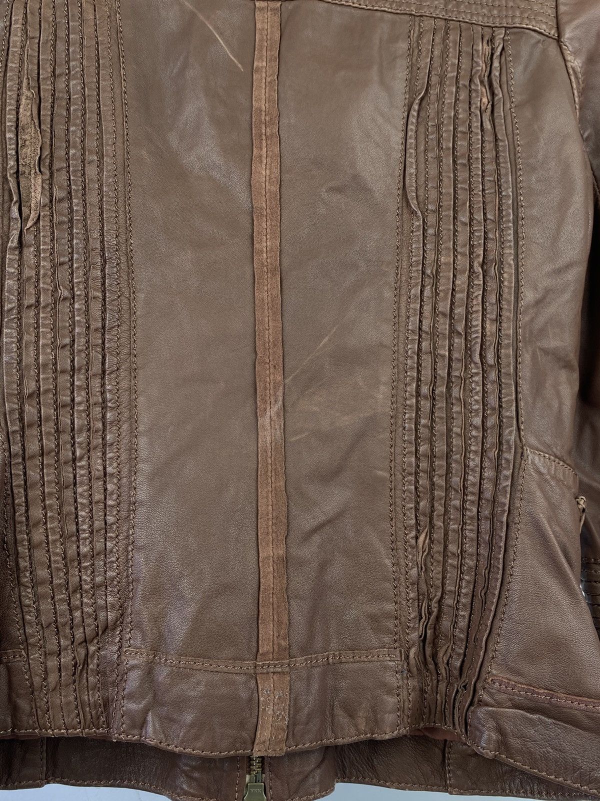 Max Mara Max Mara Lamb Leather Fitted Jacket Brown Luxury Size XS / US 0-2 / IT 36-38 - 15 Thumbnail