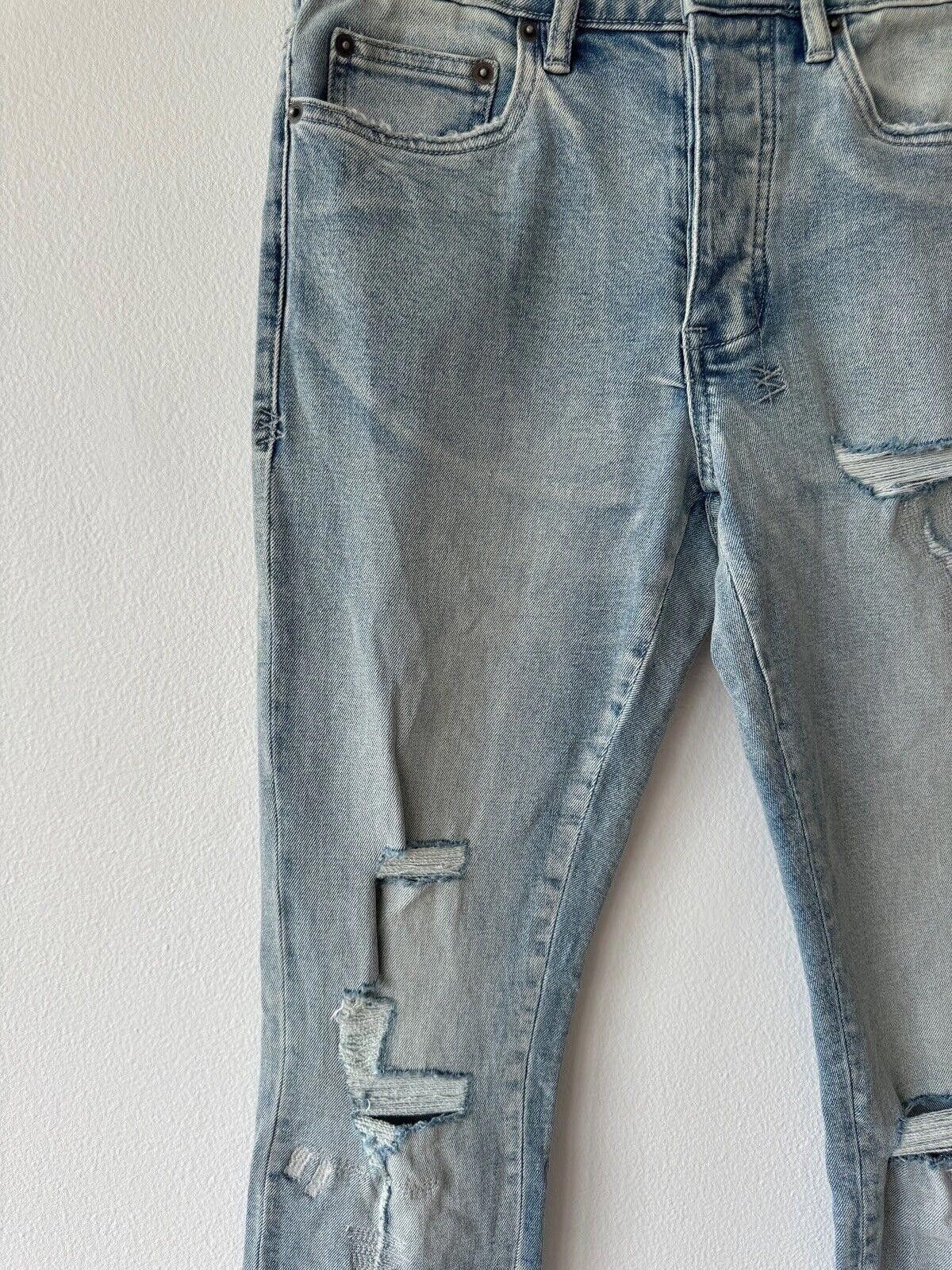 Ksubi new Ksubi mens denim jean chitch 29 slim punk blue trashed Size US 29 - 4 Thumbnail