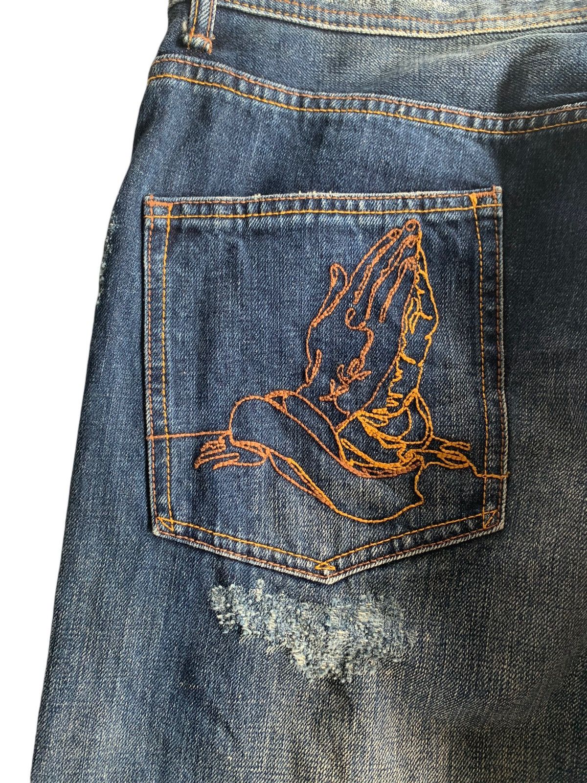 Japanese Brand × Kapital Santeria Eyedy Rare Selvedge Distressed Denim Size US 33 - 9 Thumbnail