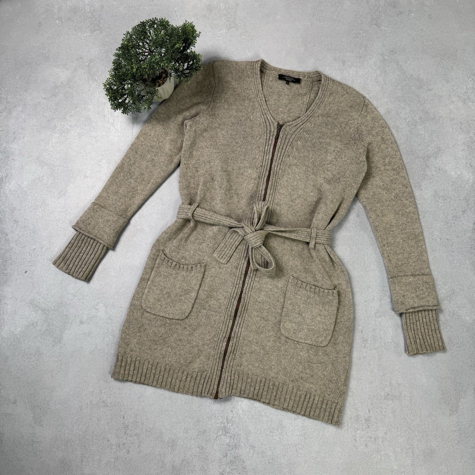 Weekend Max Mara Weekend Max Mara Women Cardigan Beige Zip Size L Size L / US 10 / IT 46 - 1 Thumbnail