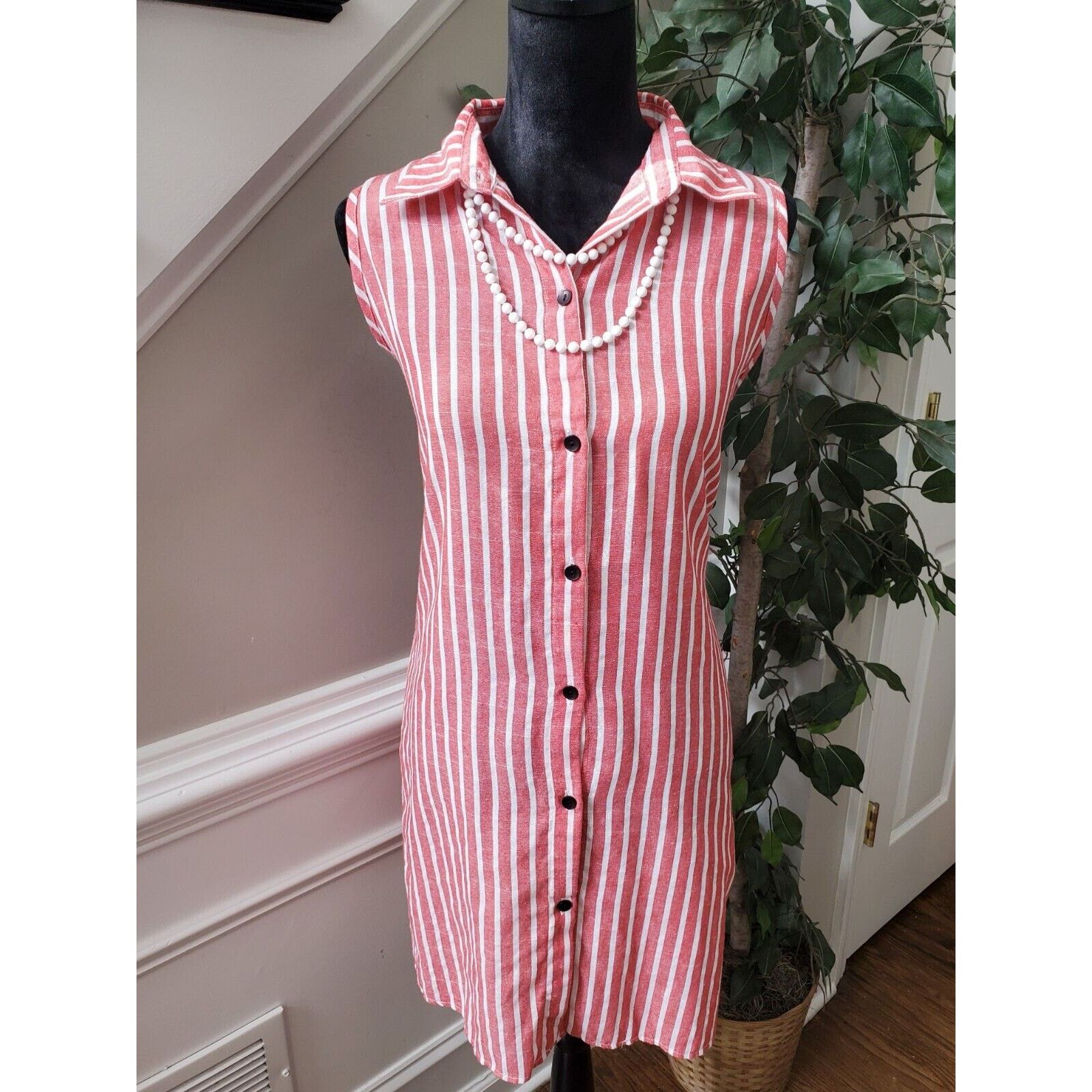 Other Pitzy Shop Collared Sleeveless Button Front Shirt Dress M Size M / US 6-8 / IT 42-44 - 1 Thumbnail