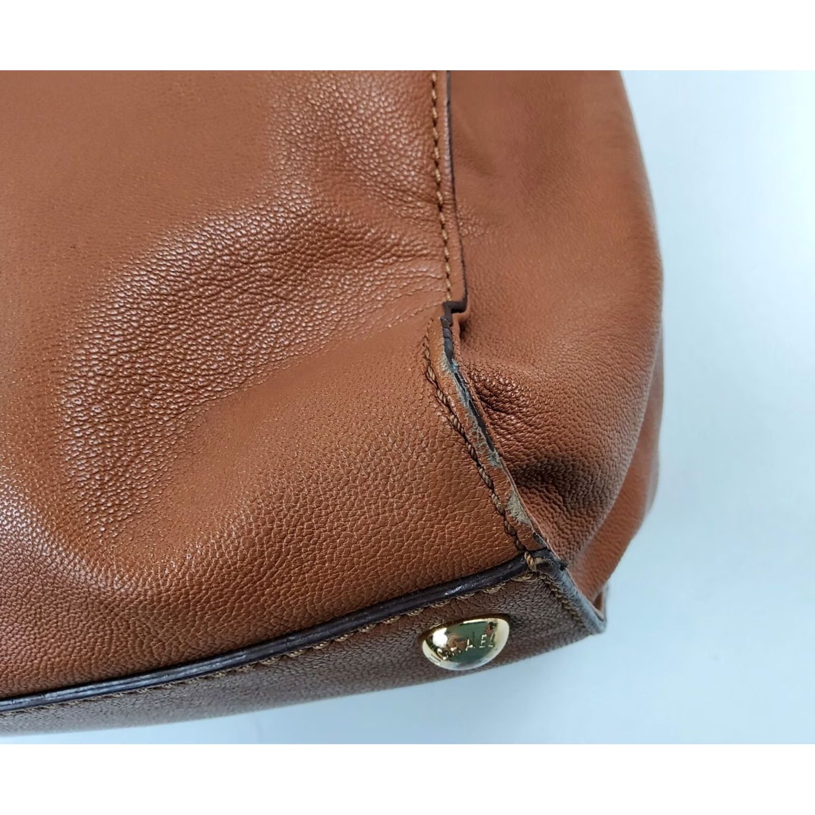 Michael Kors Michael Kors Hamilton Leather Large Satchel Shoulder Bag Gold Padlock Purse Womens Bag Size ONE SIZE - 7 Thumbnail