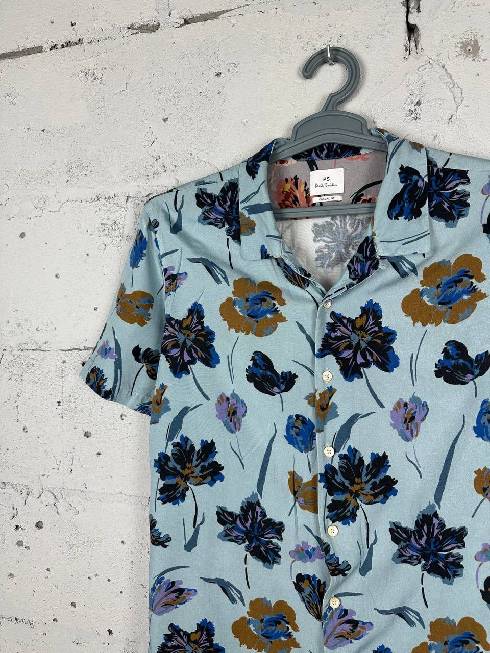 Paul Smith Paul Smith Iconic Flower Printed Short Sleeve Shirt Size US M / EU 48-50 / 2 - 2 Thumbnail