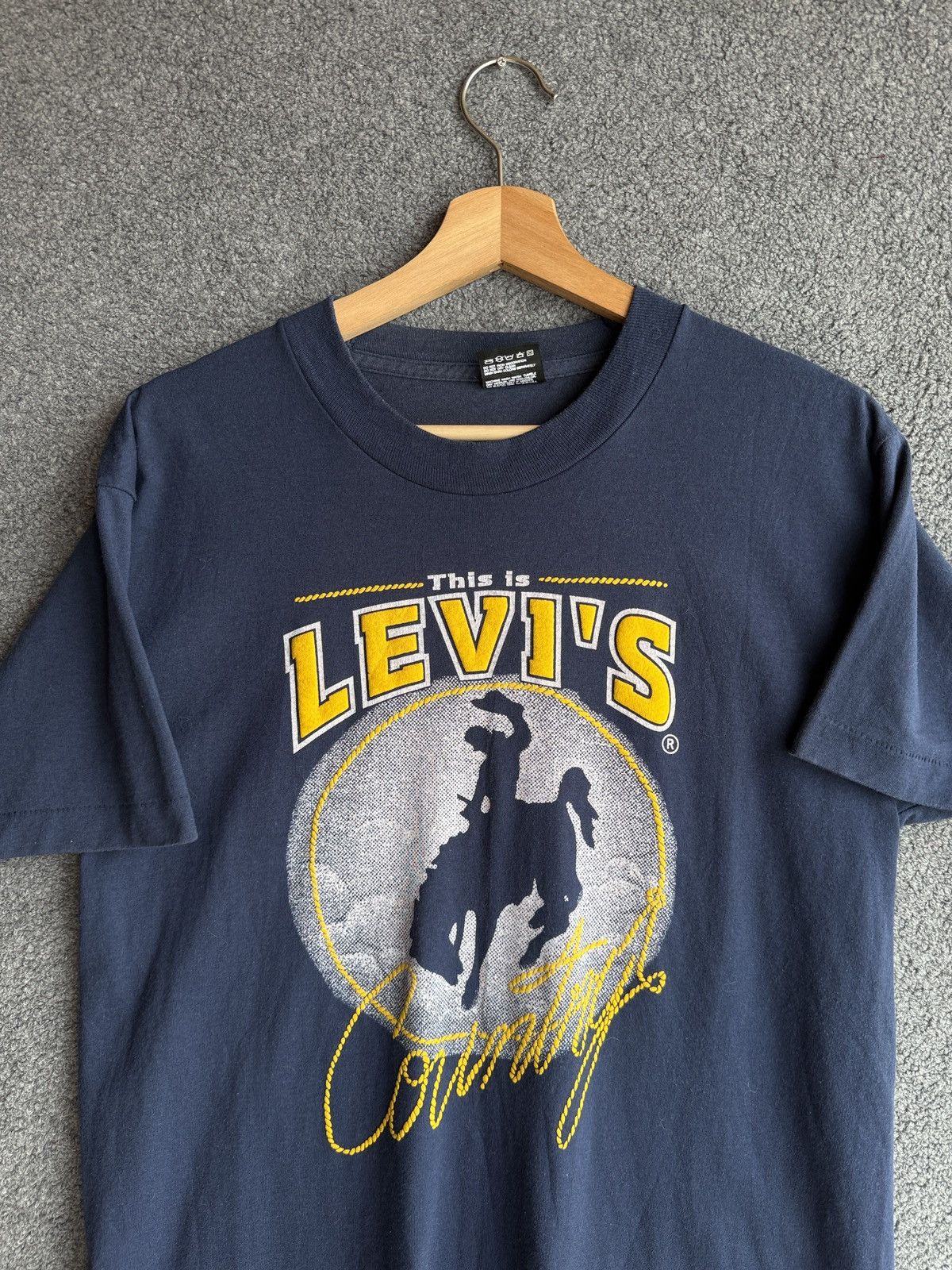 Levi's × Levi's Vintage Clothing × Vintage Vintage This Is Levi’s Country Rodeo Cowboy T Shirt 90s 80s Size US M / EU 48-50 / 2 - 2 Thumbnail