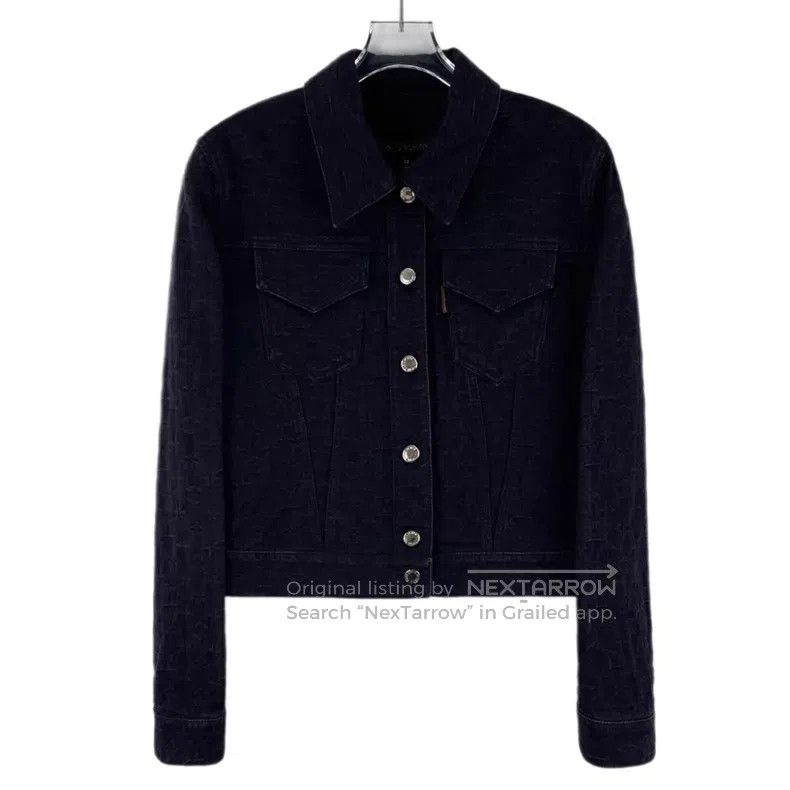 Louis Vuitton Louis Vuitton Black logo presbyopic embossed cotton lapel Size US XS / EU 42 / 0 - 1 Thumbnail