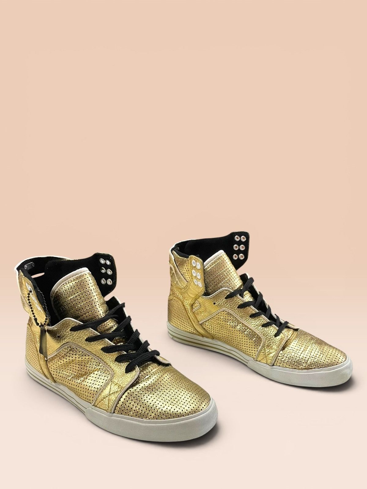 Supra Supra Skytop 14K Gold Perforated Hightops Size US 9 / EU 42 - 7 Thumbnail
