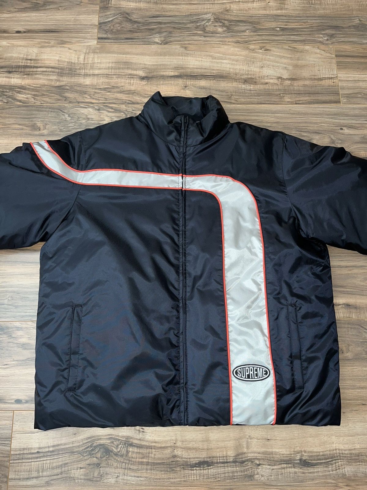 Supreme Supreme Stripe Puffer Jacket Size US XL / EU 56 / 4 - 14 Thumbnail