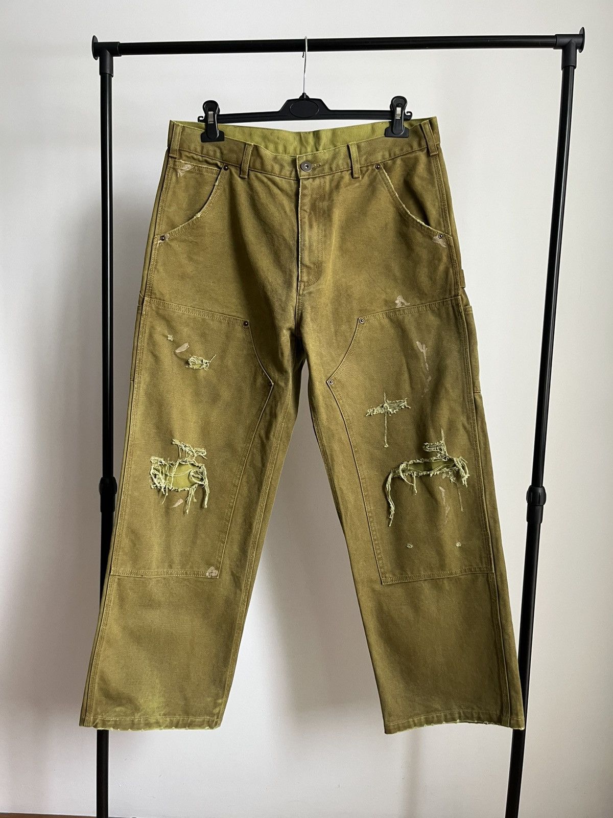 Maison MIHARA YASUHIRO Kamiya Mihara Yasuhiro painter distressed double knee pants Size US 36 / EU 52 - 1 Thumbnail
