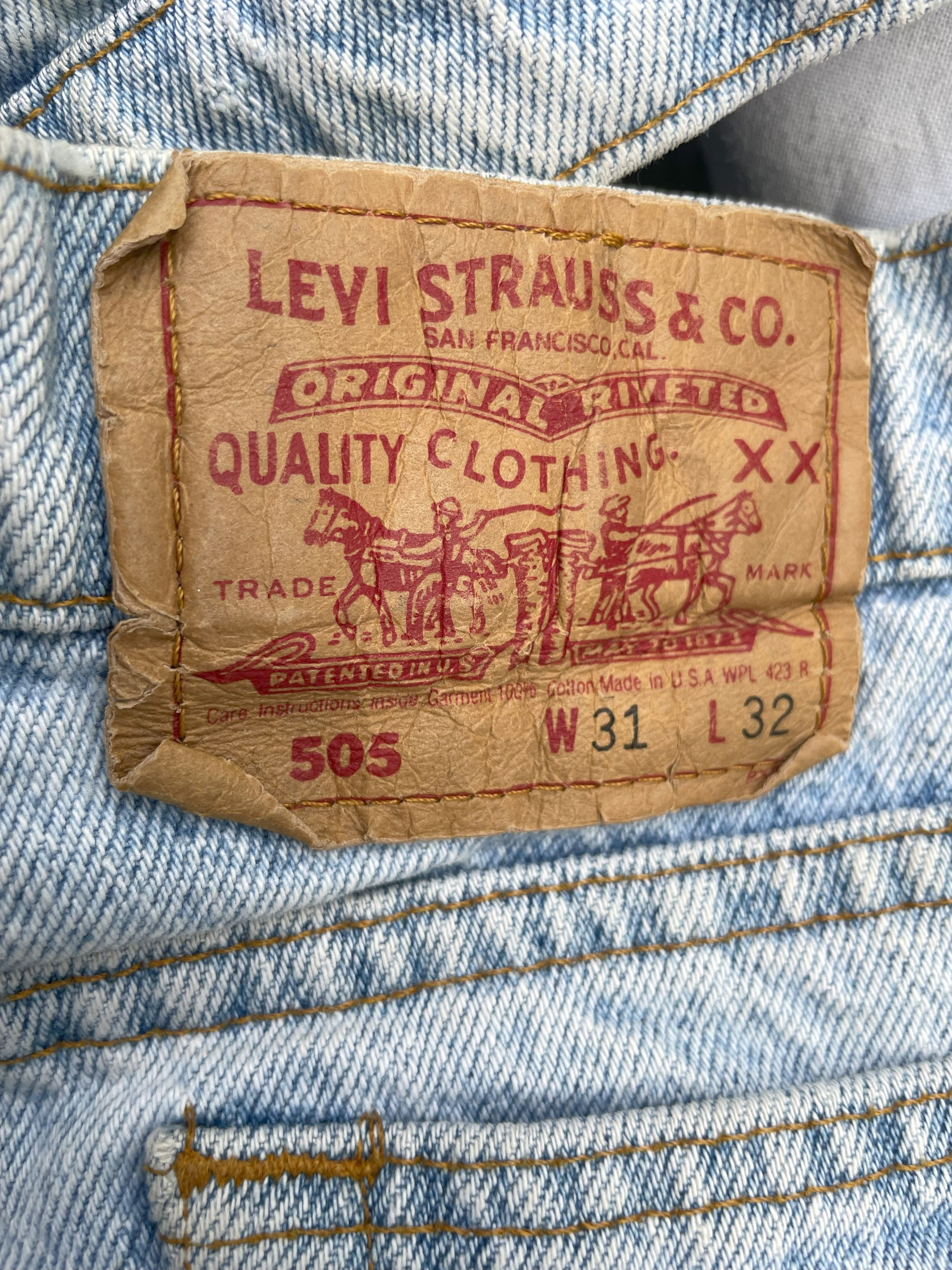 Levi's Vintage 1992 Levis 505 e Stone Wash Denim Size US 30 / EU 46 - 17 Thumbnail