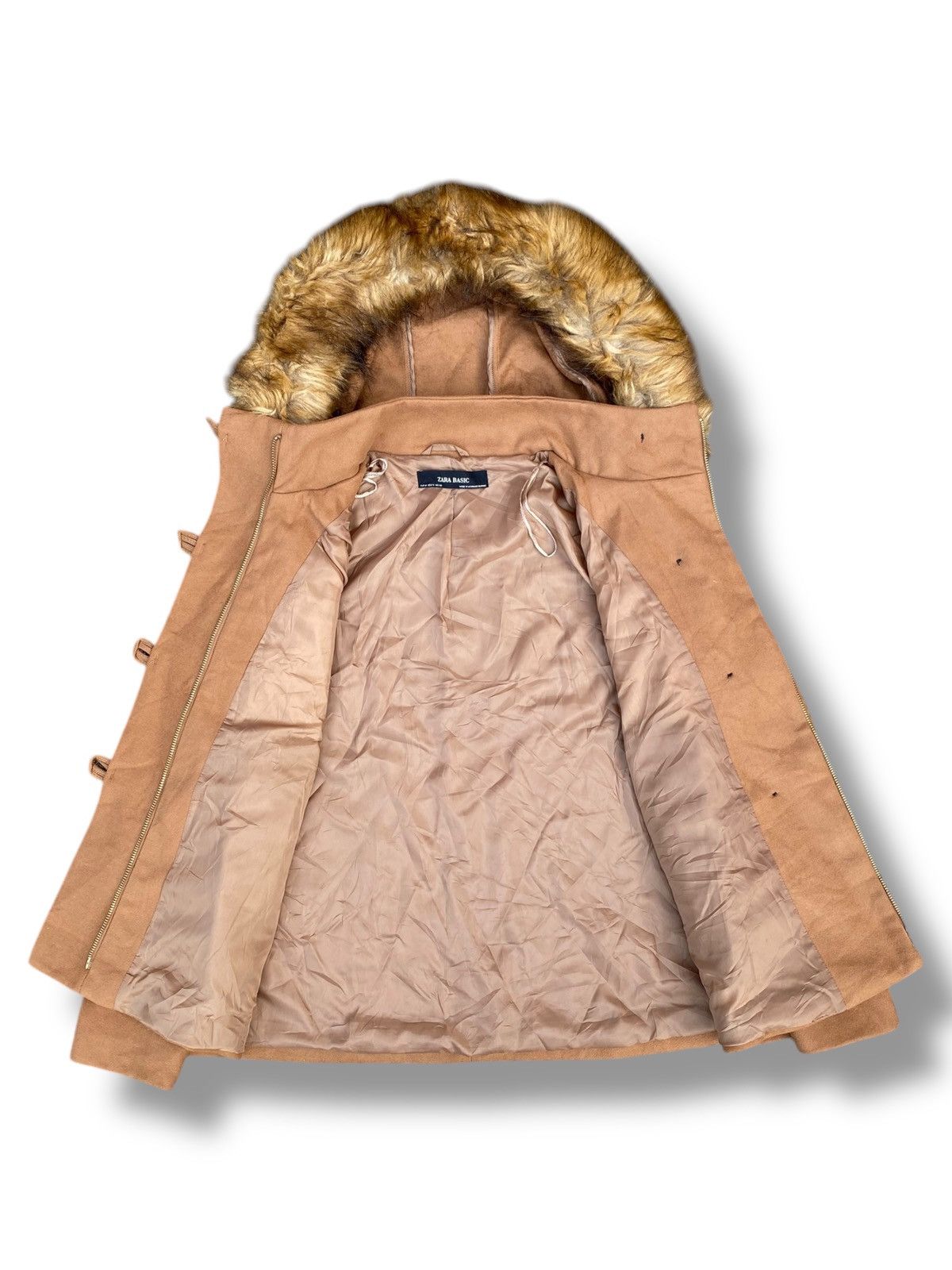 Zara Zara Womens Hooded Overcoat Brown Jacket. #F1 Size M / US 6-8 / IT 42-44 - 4 Thumbnail