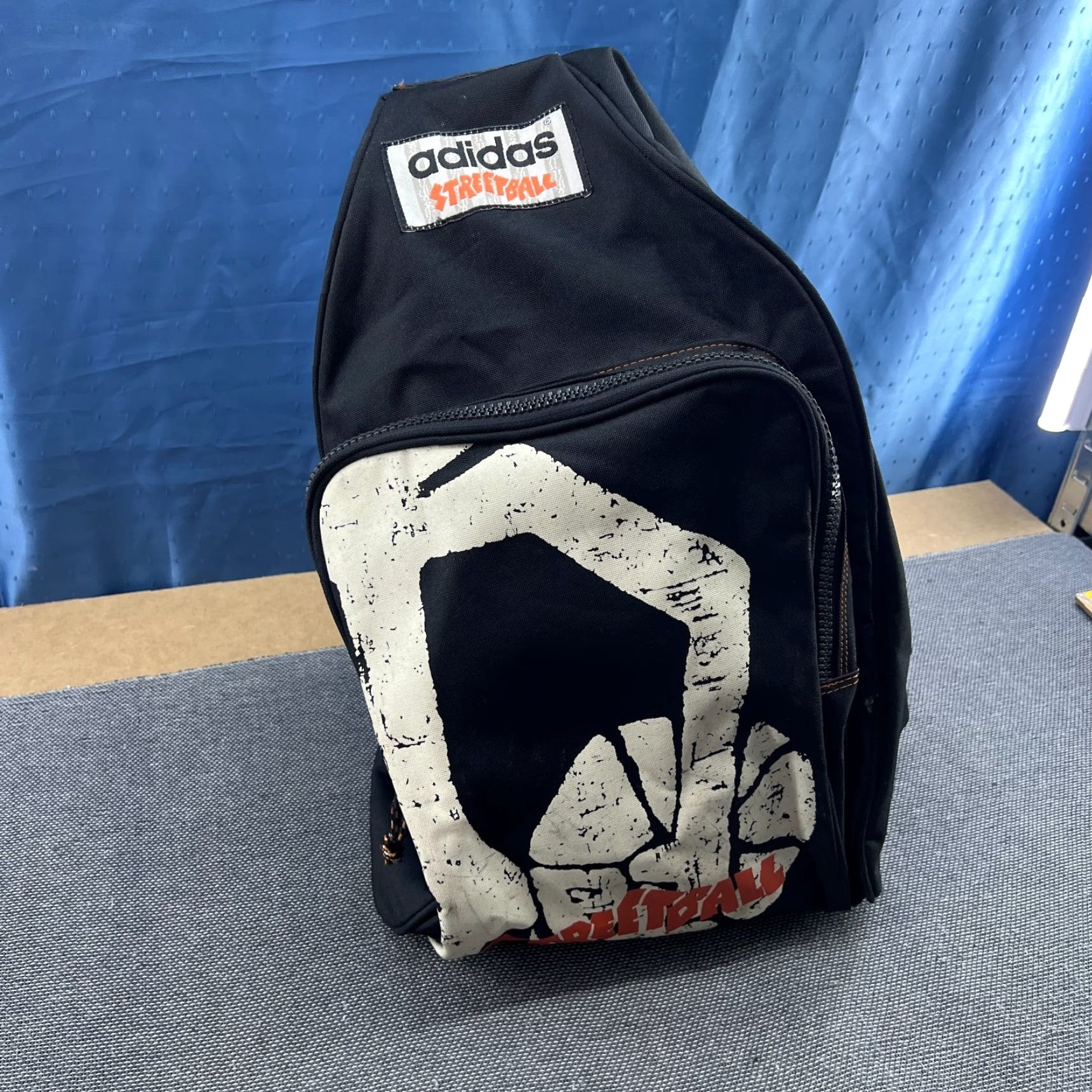 Adidas Vintage Adidas Streetball West Germany Rucksack Bag Gym Sports Backpack Blue Unisex Adults 80s 90s Size ONE SIZE - 2 Thumbnail