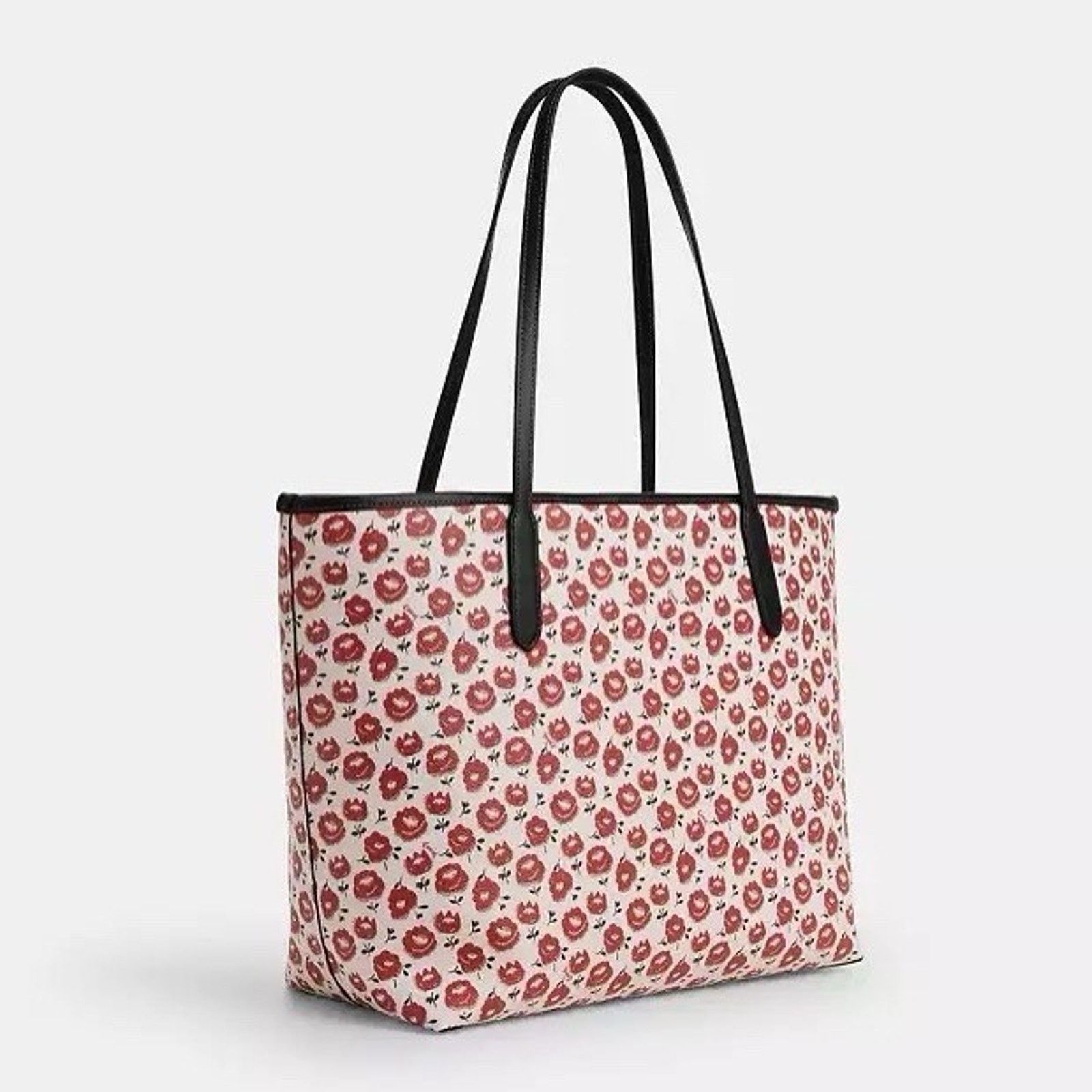 Coach NWT COACH City Tote Bag Floral Silver/Chalk/Black CBI50 Size ONE SIZE - 7 Thumbnail