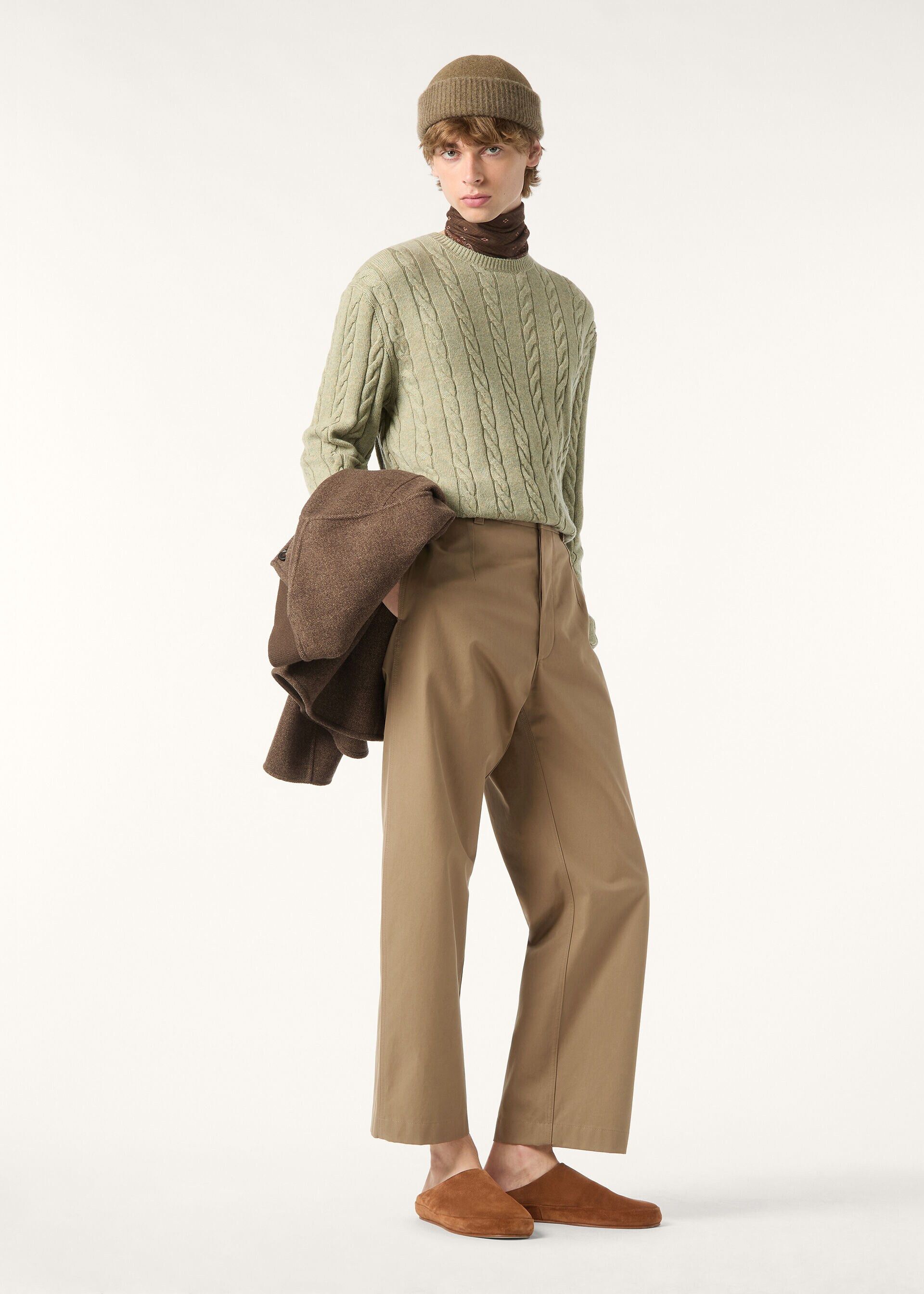 Loro Piana os11x0226 FAQ4517 Cedar Crewneck Sweater in Seafom Green Size US L / EU 52-54 / 3 - 2 Thumbnail