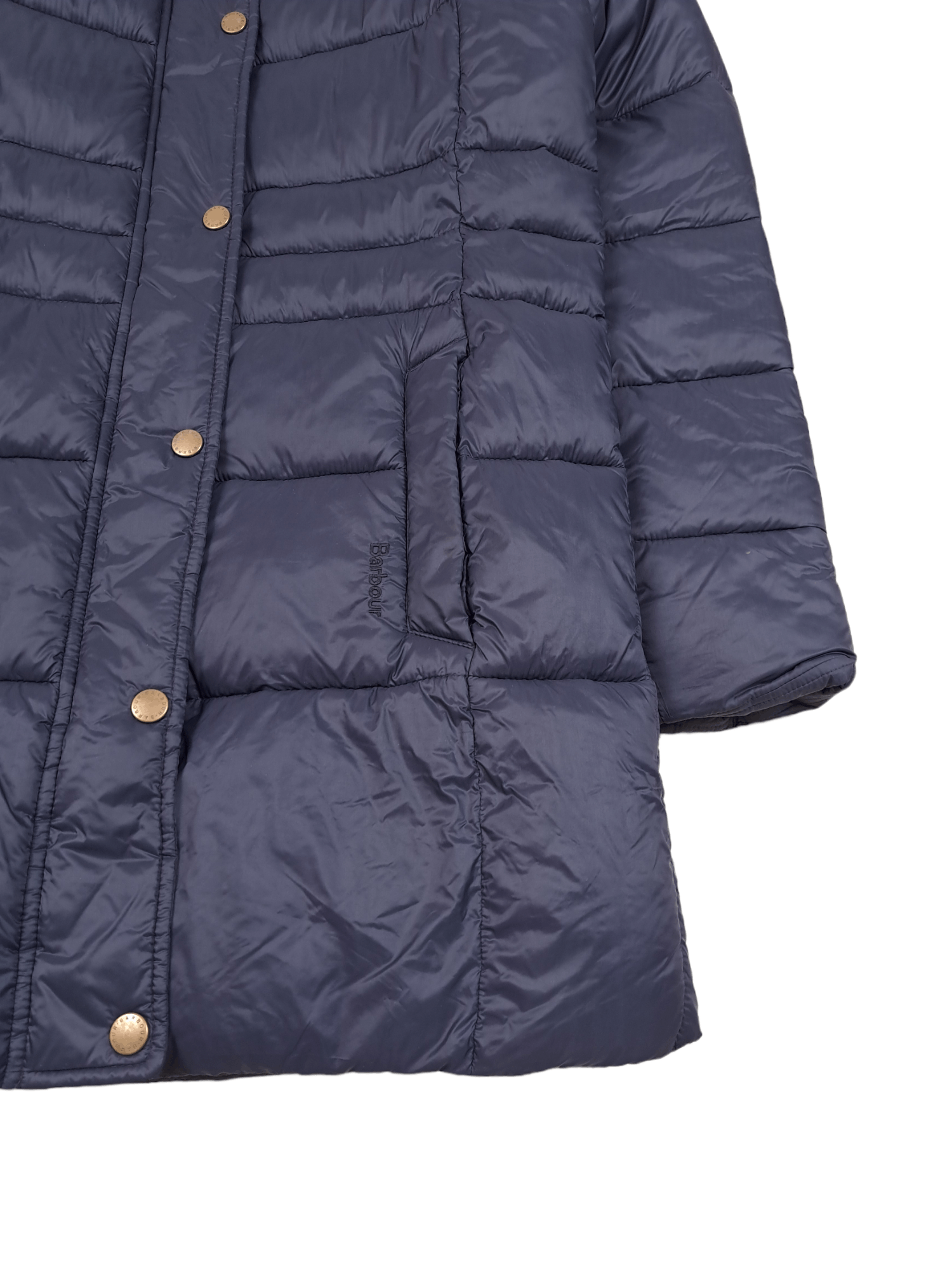 Barbour × Designer 💎Vintage Barbour Fibre Down Navy Black Puffer Parka Jacket Size XL / US 12-14 / IT 48-50 - 9 Thumbnail
