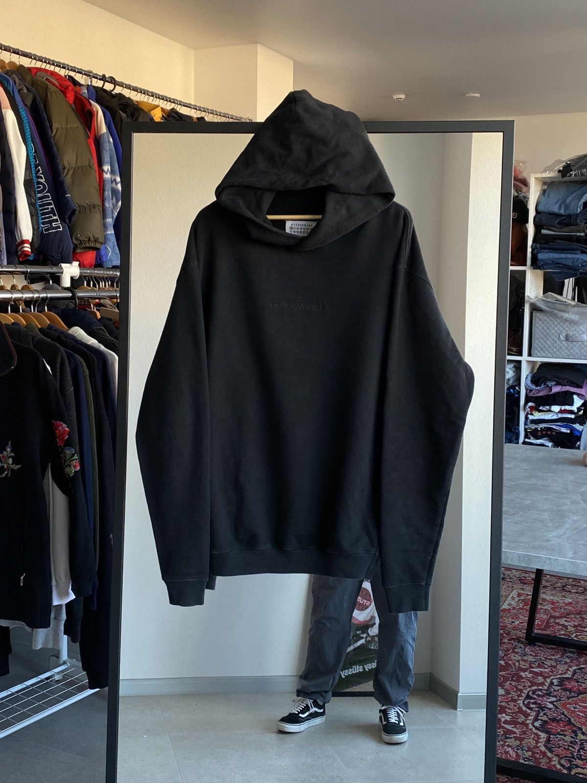 Pre-owned Avant Garde Maison Margiela Oversized Black Hoodie
