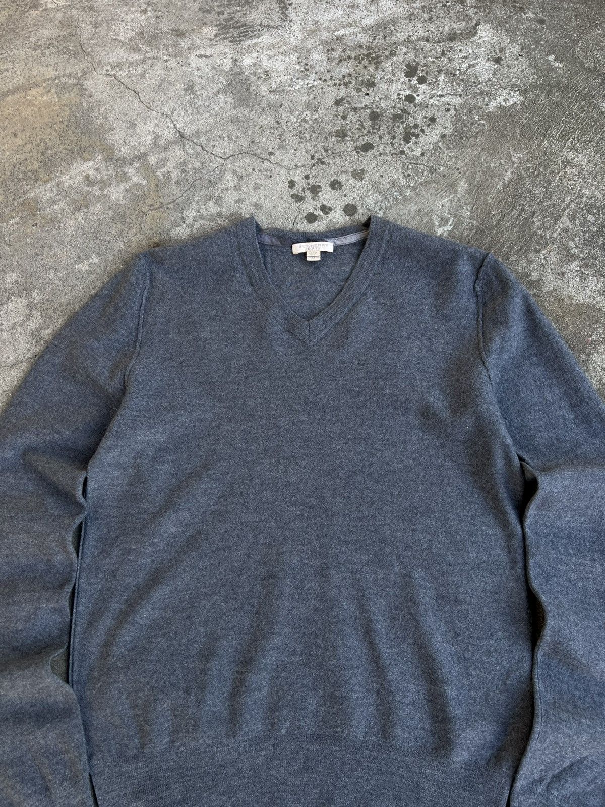 Burberry Burberry Brit Wool Sweater Patchwork V-Neck Knit London Size US M / EU 48-50 / 2 - 4 Thumbnail