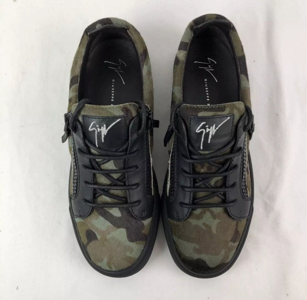 Giuseppe Zanotti Giuseppe Zanotti Cow Hair Low Top Sneakers In Camo/Black US8 Size US 7 / EU 40 - 2 Thumbnail