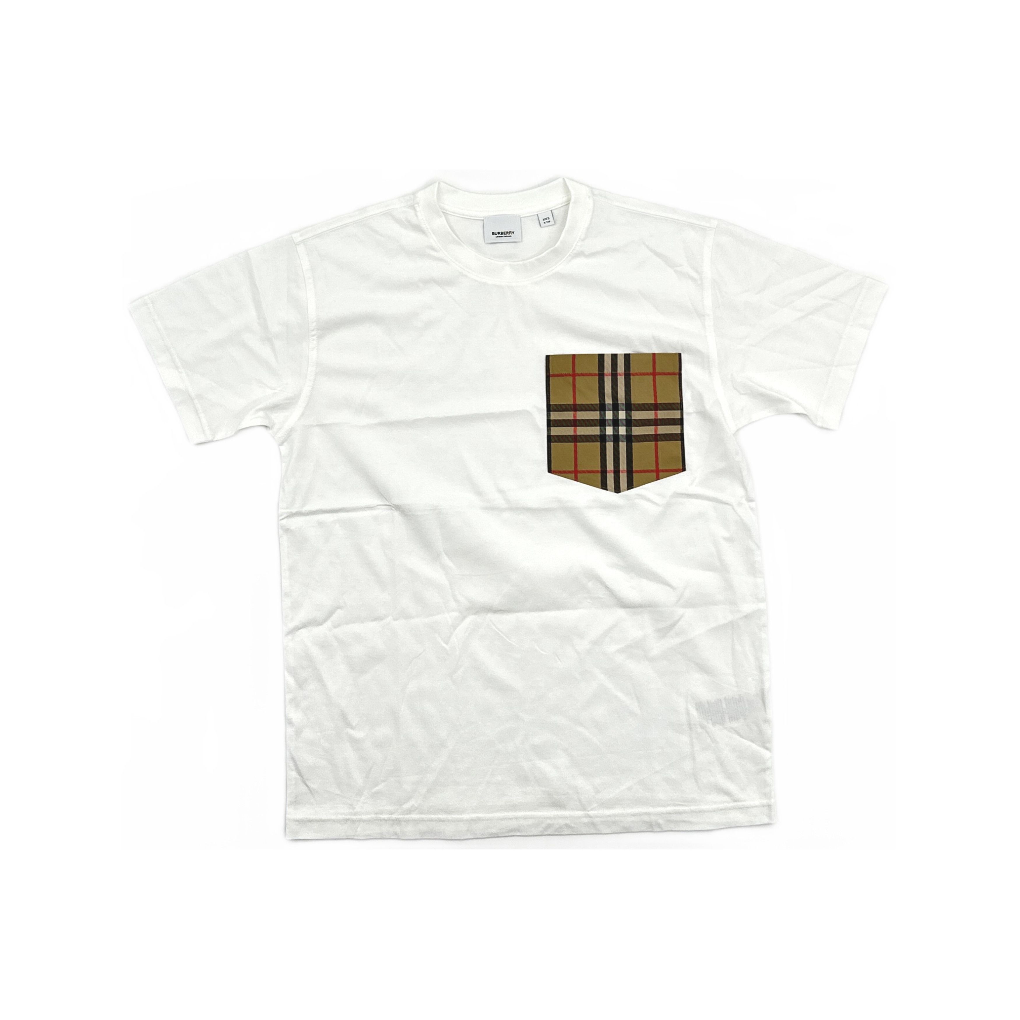 Burberry Burberry Check Pocket Cotton T-Shirt Size XXS Size XXS / US 00 / IT 34 - 1 Thumbnail