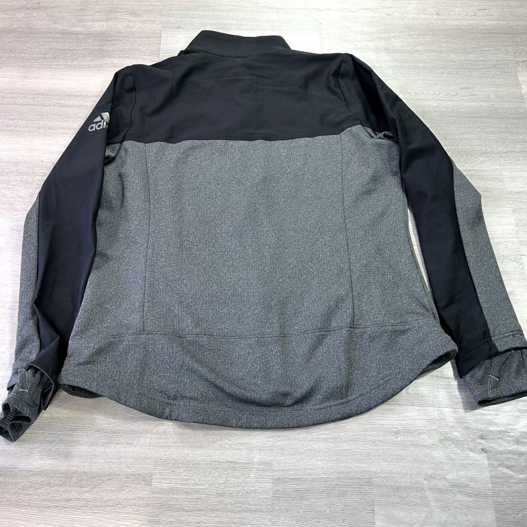 Adidas Adidas Golf Track Jacket Womens XL Gray Black Full Zip Athletic CW6742 Size XL / US 12-14 / IT 48-50 - 2 Thumbnail