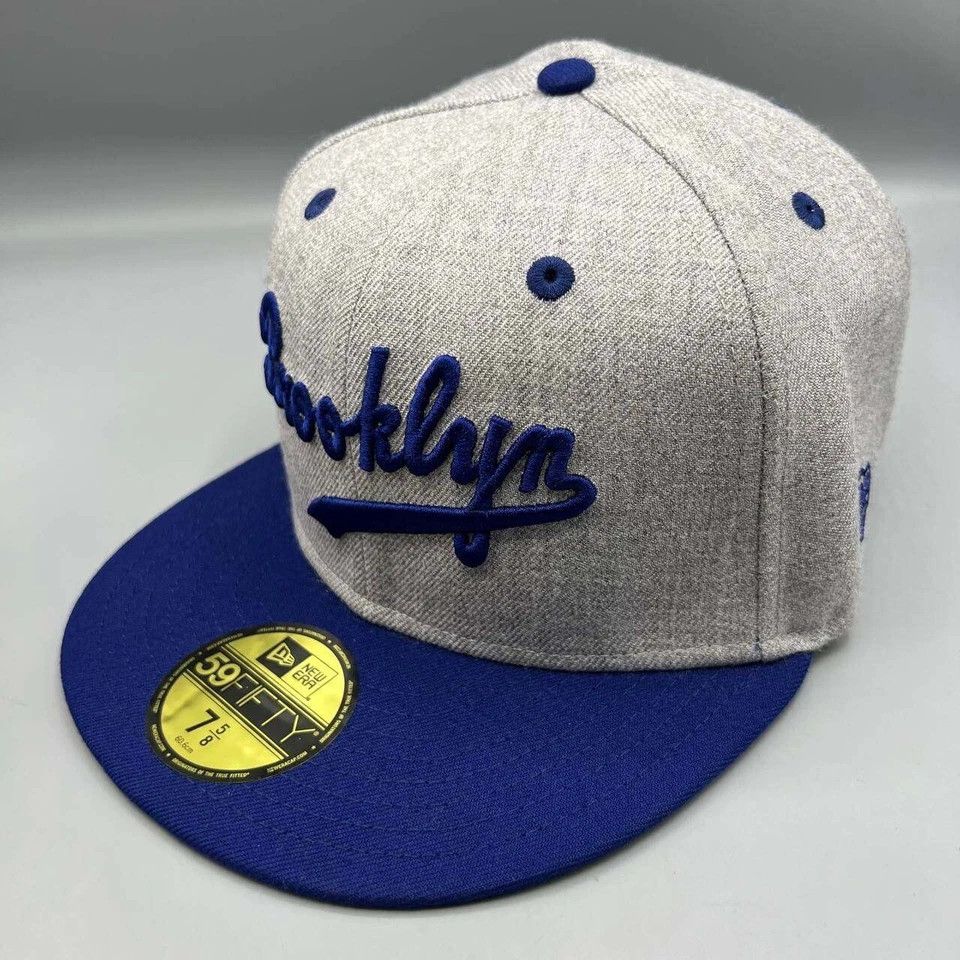 New Era Brooklyn Dodgers Hat Men 7 5/8 Jackie Robinson MLB Fitted Size ONE SIZE - 4 Thumbnail