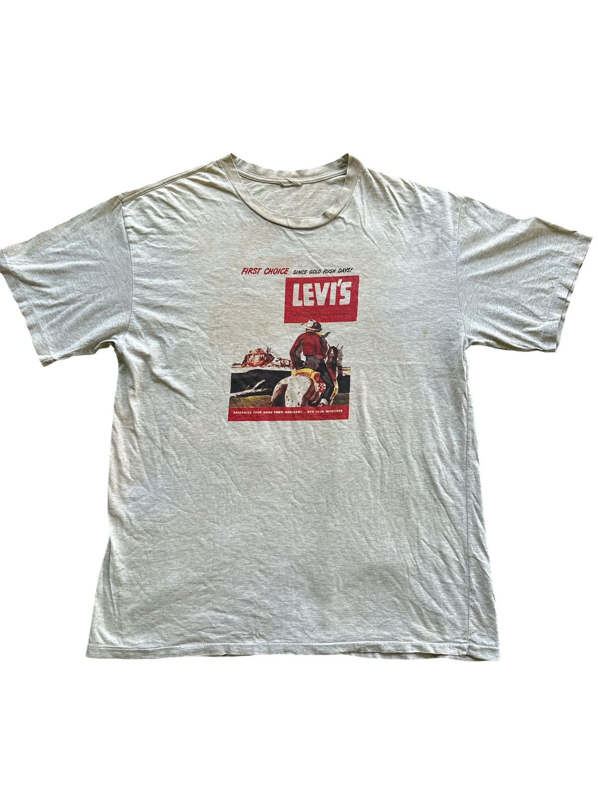Levi's Vintage Distress Levis Tee 20x28 . Size US L / EU 52-54 / 3 - 1 Thumbnail