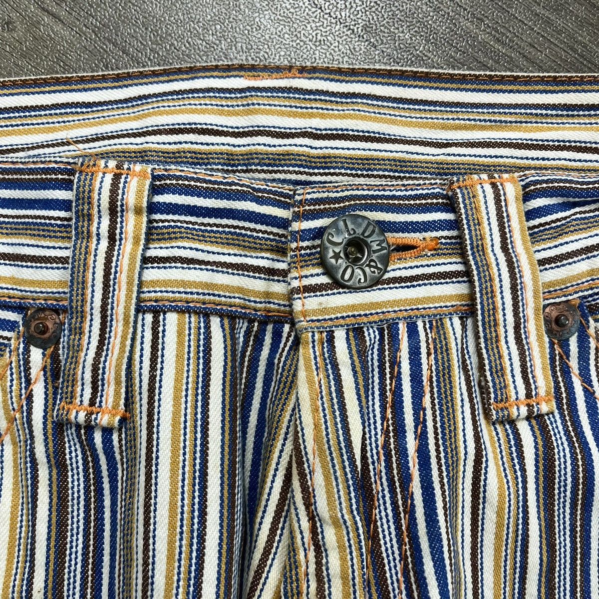 Japanese Brand 2000s Japanese Cocolulu Printed Striped Pants Size US 30 / EU 46 - 10 Thumbnail