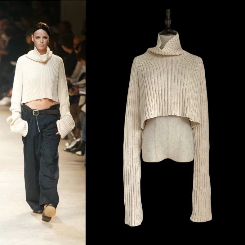 Y's Y's size 3 03ss Show Long Sleeve Cream Sweater Size M / US 6-8 / IT 42-44 - 1 Thumbnail