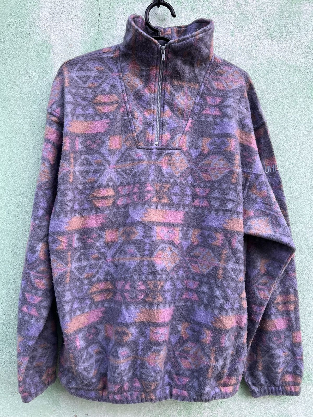 Vanson Leathers Vtg VANSON Sportswear Whistler Fleece Aztec Pattern Pullover Size US XL / EU 56 / 4 - 2 Thumbnail